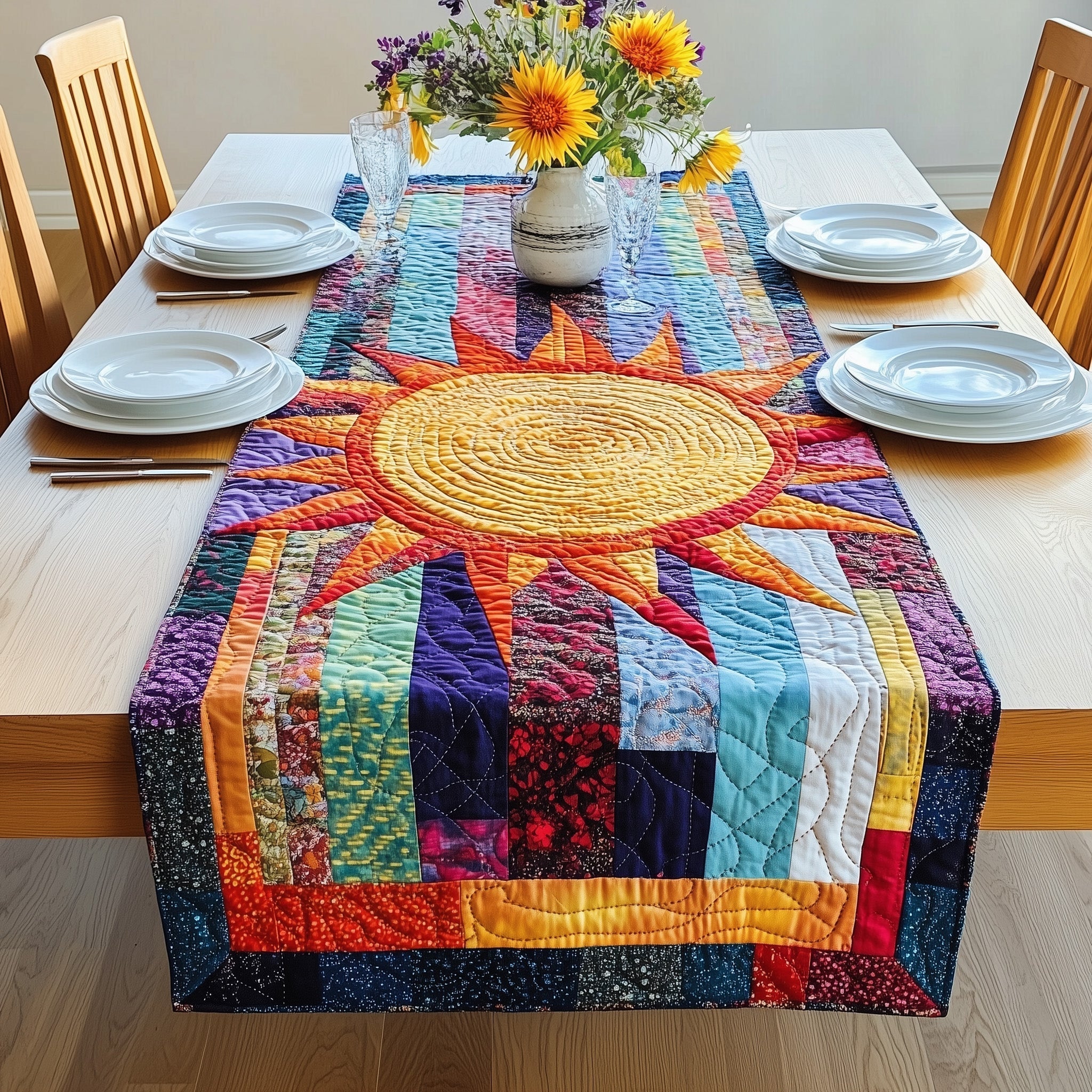 Radiant Sun Quilted Table Runner GFTONL4691