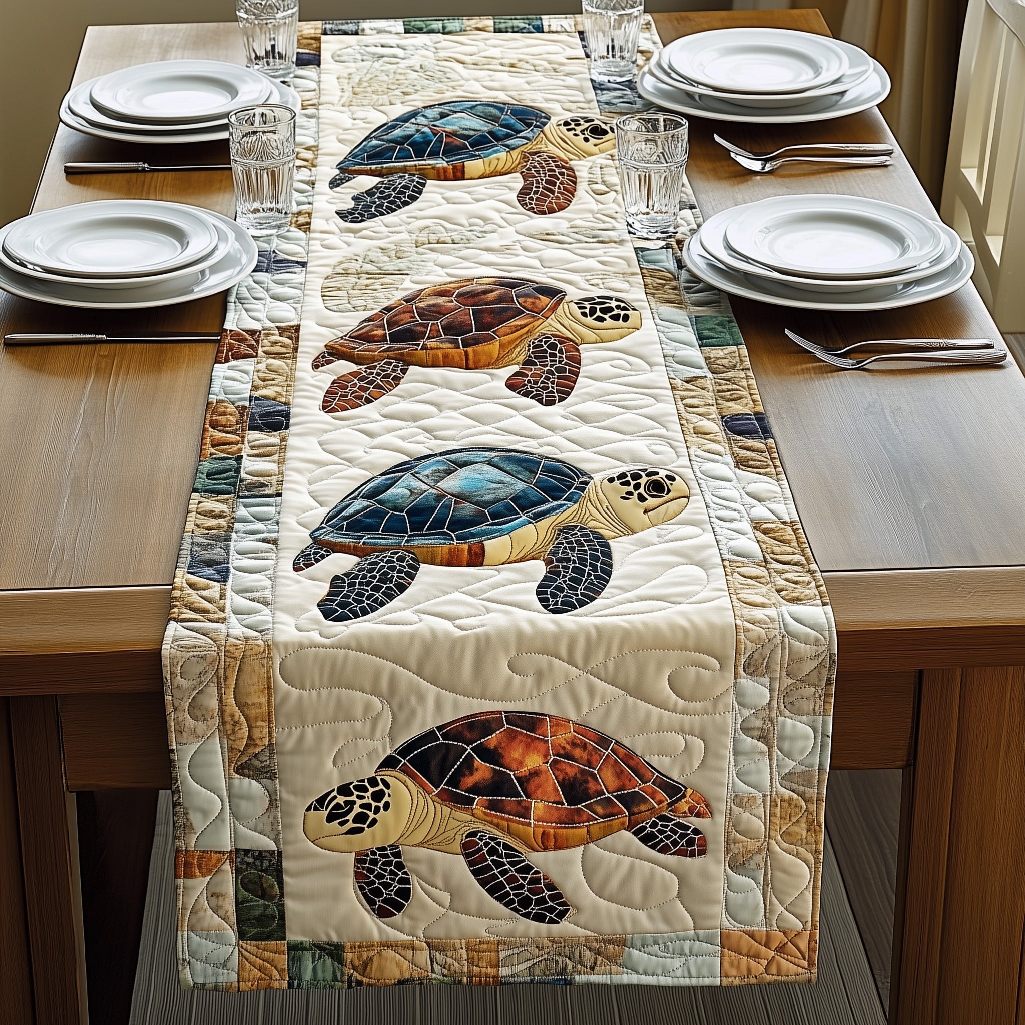 Turtles Quilted Table Runner GFTONL4716