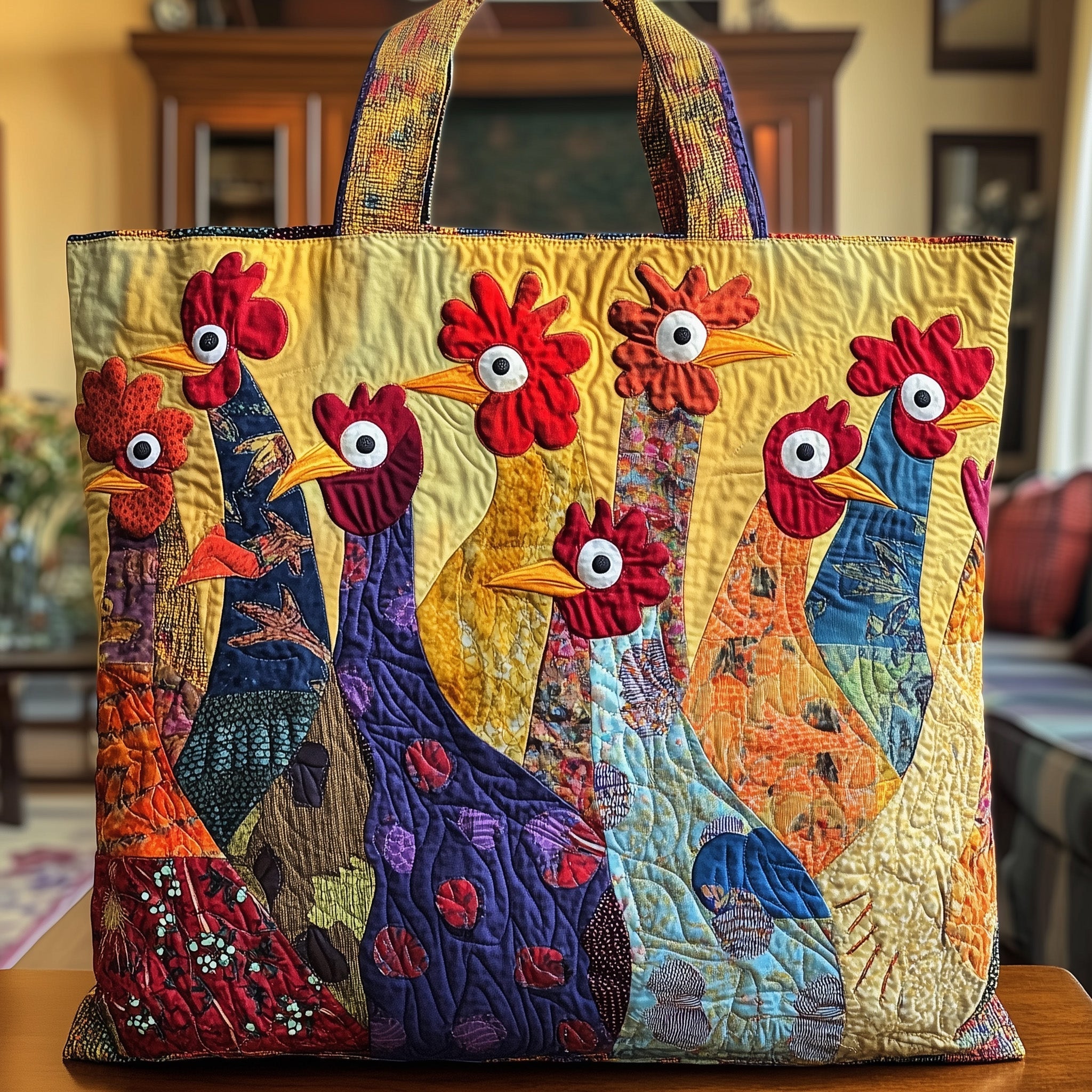 Sunshine Chicken Quilted Tote Bag GFTONL4839
