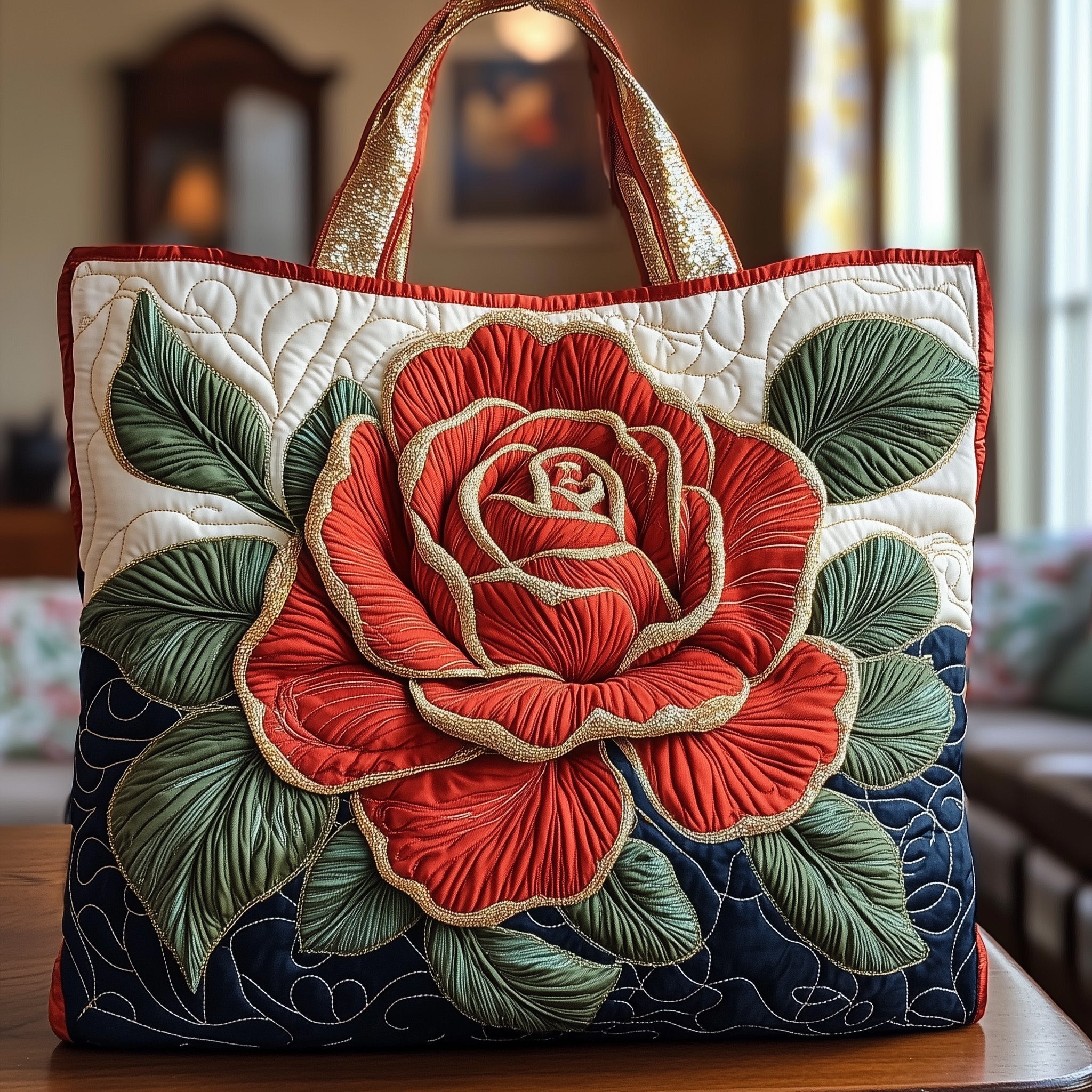 Rose Quilted Tote Bag GFTONL4856