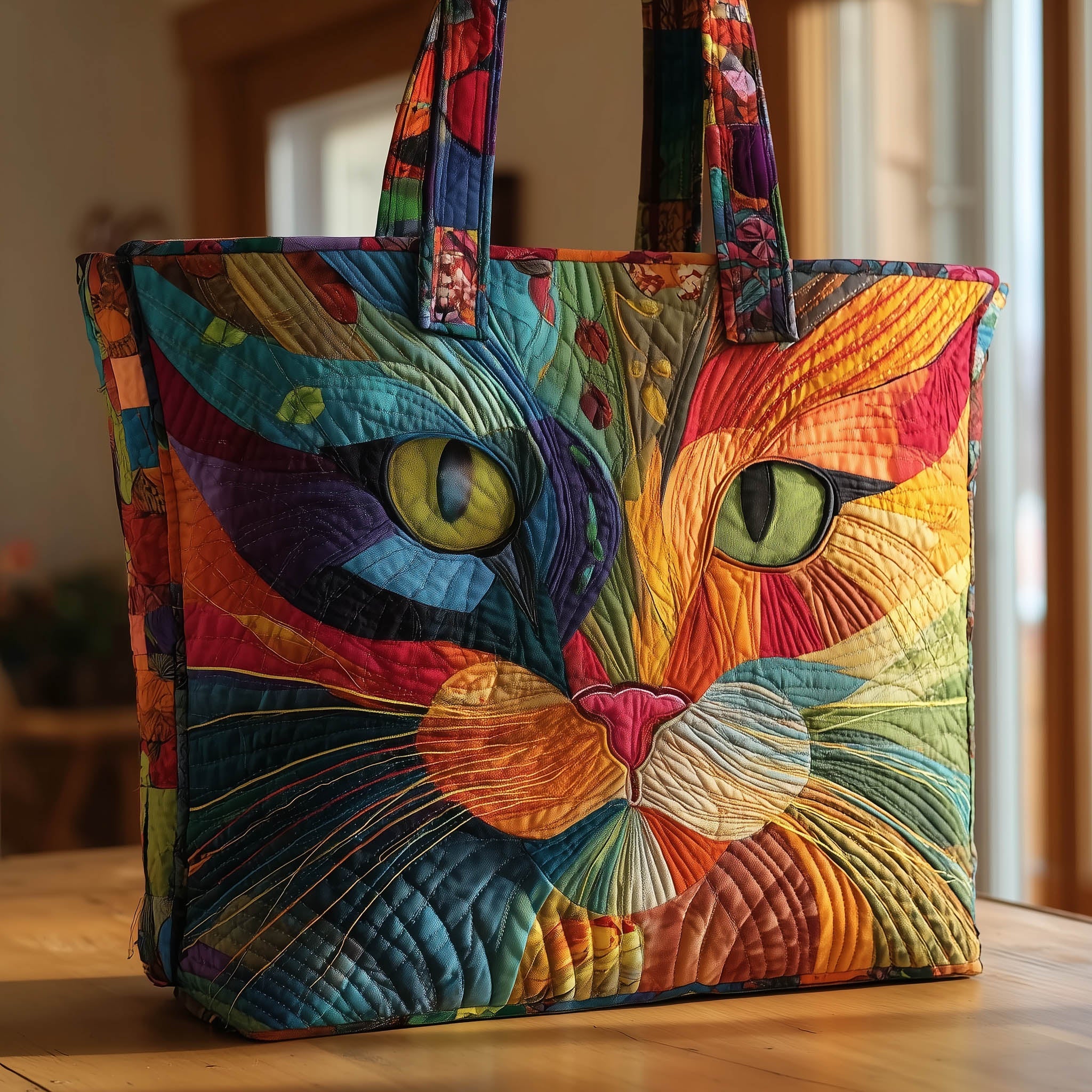 Cat Face Quilted Tote Bag GFTONL5020