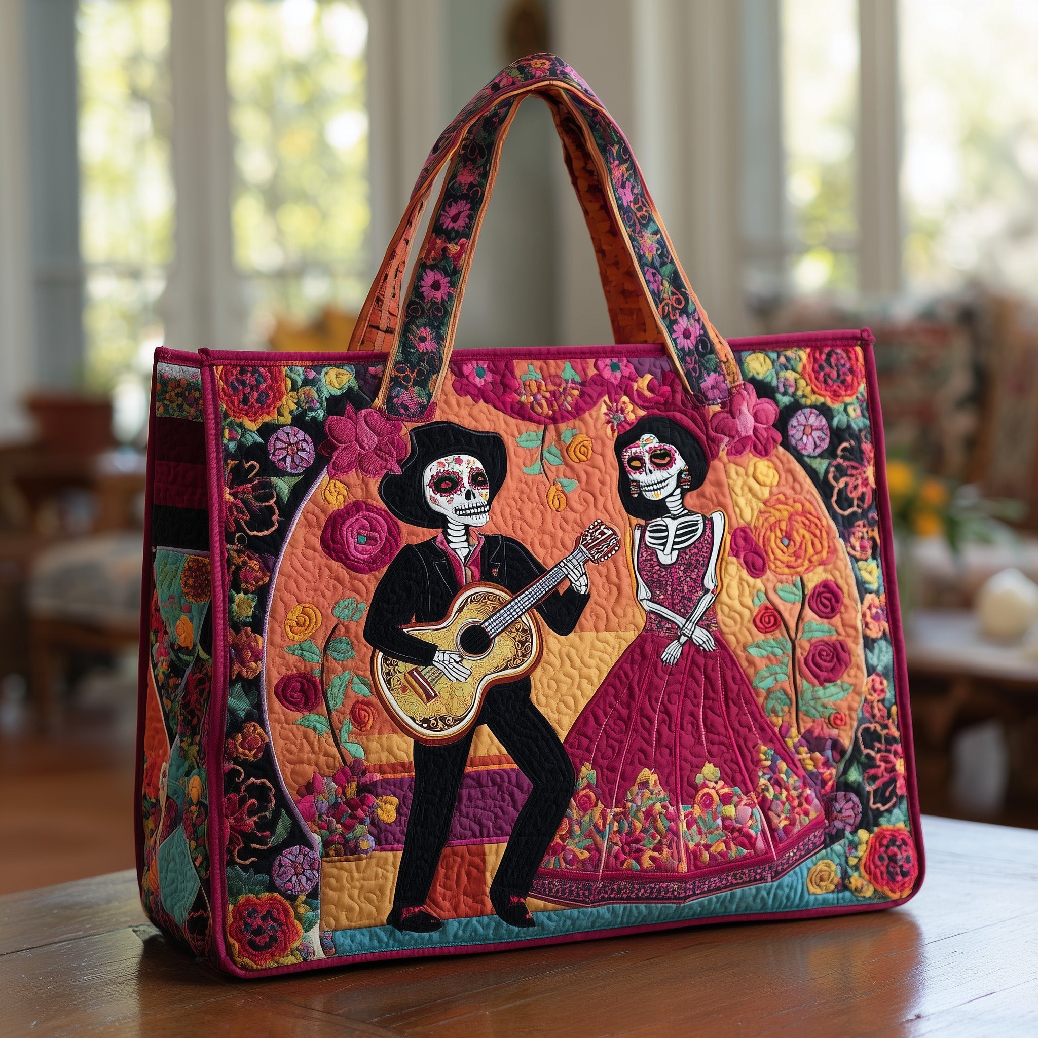 Day Of The Dead Quilted Tote Bag GFTONL5053
