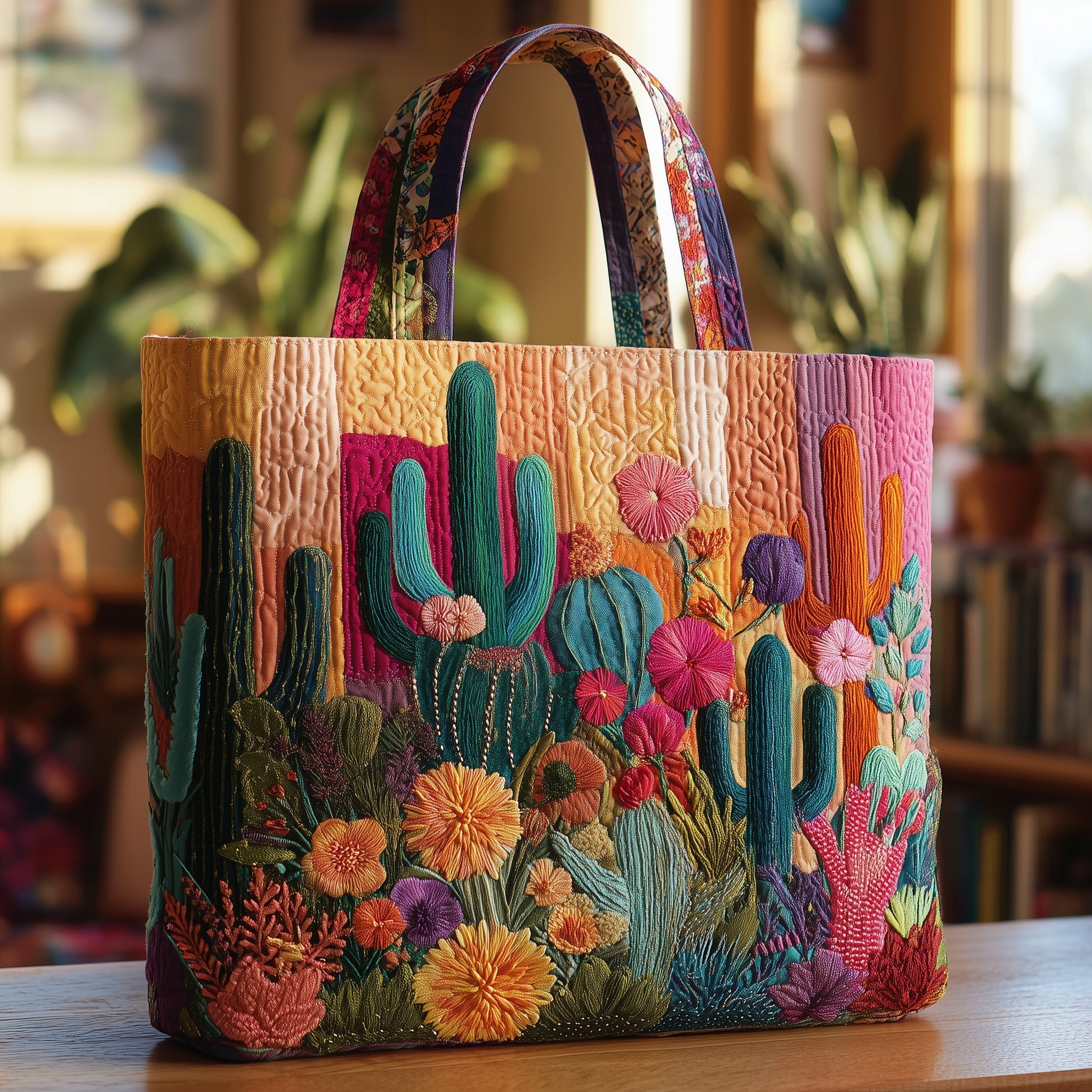 Cacti Garden Quilted Tote Bag GFTONL5063