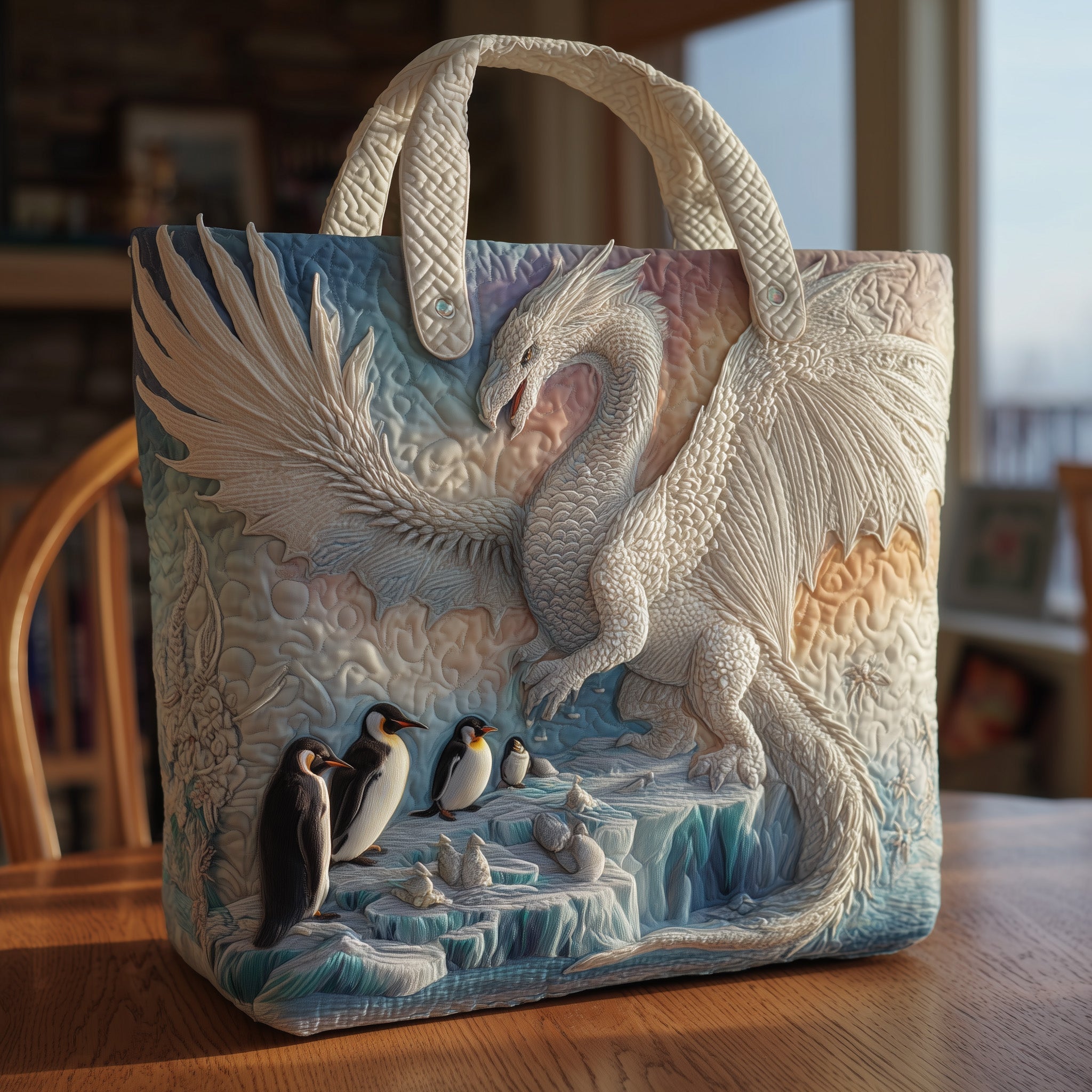 Iceberg Dragon Quilted Tote Bag GFTONL5180