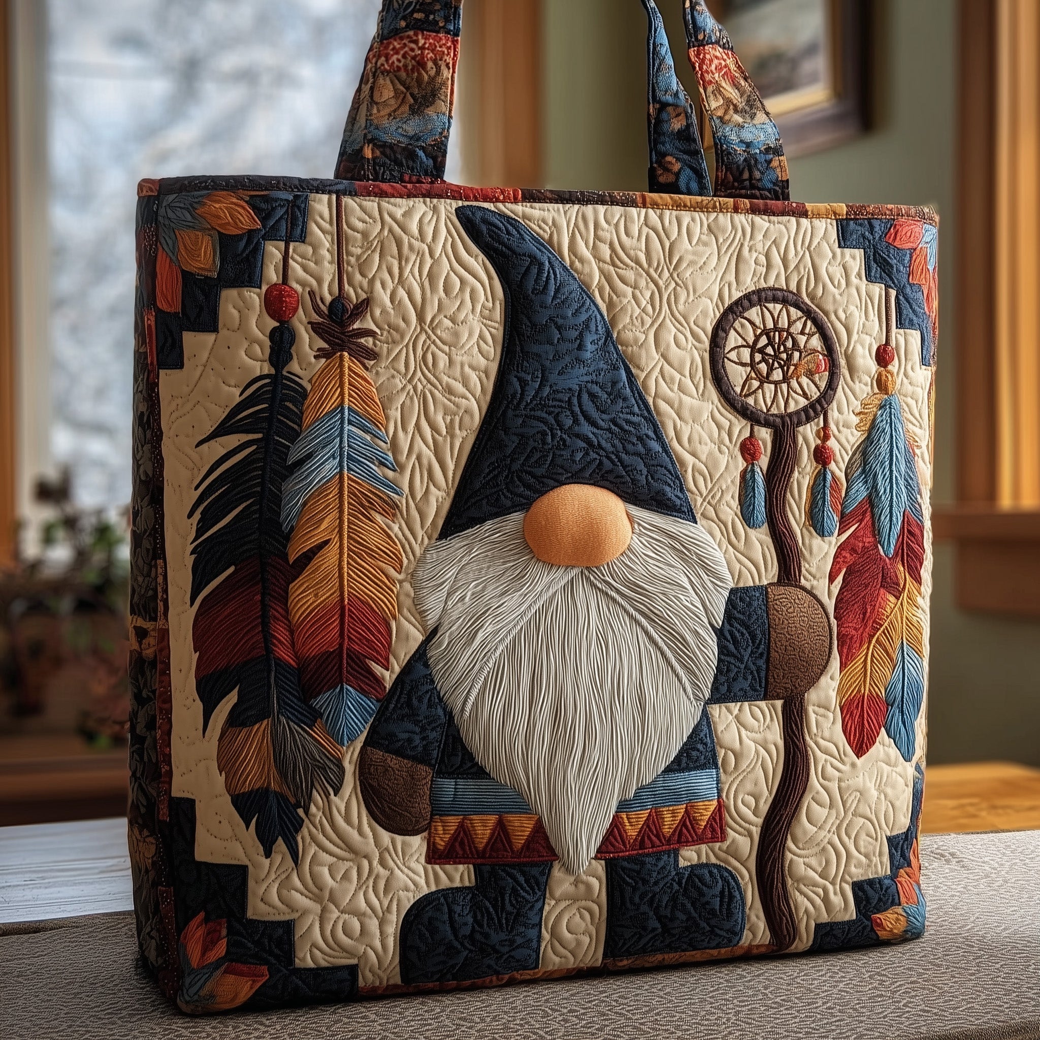 Native Gnome Quilted Tote Bag GFTONL5342