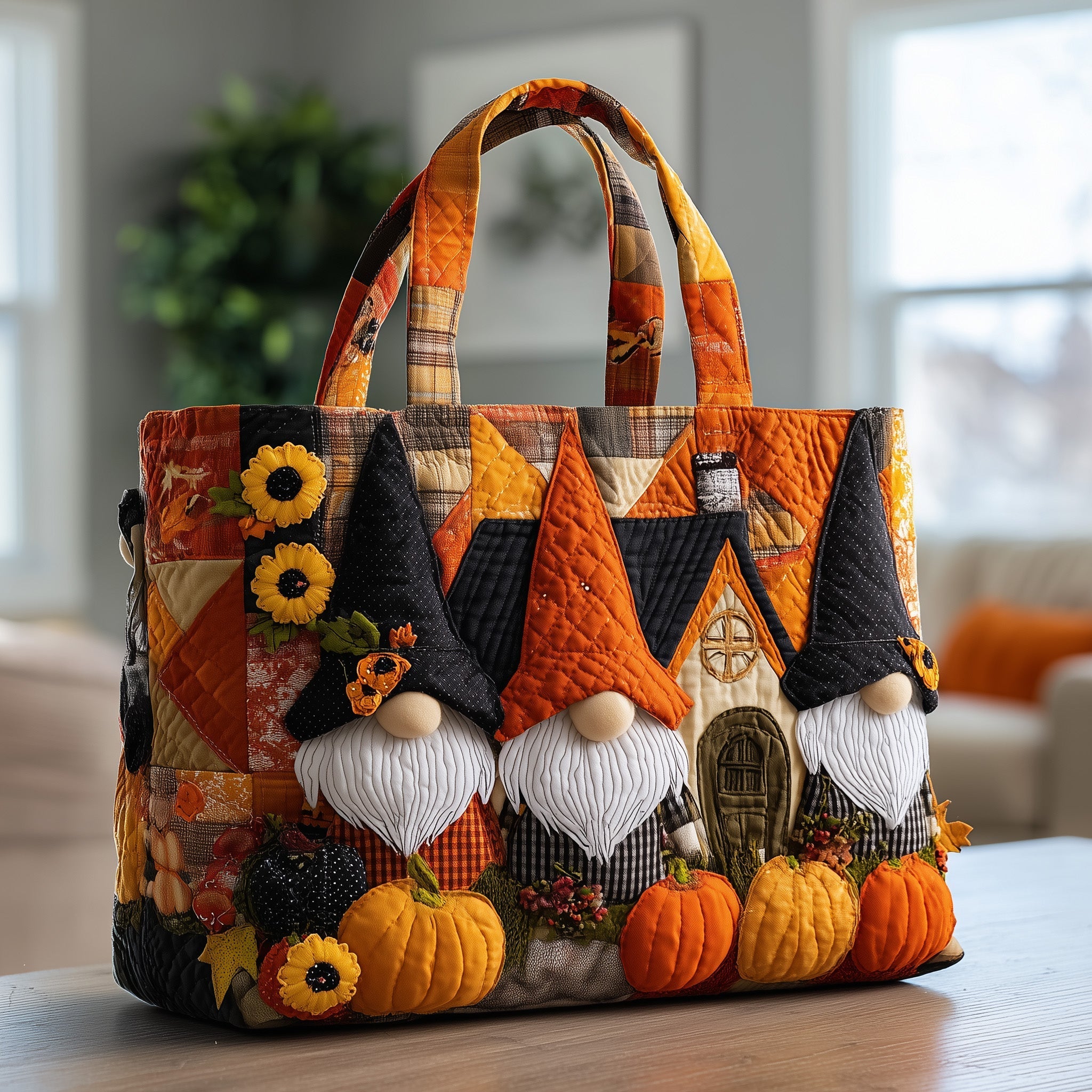 Pumpkin Gnomes Quilted Tote Bag GFTONL5408