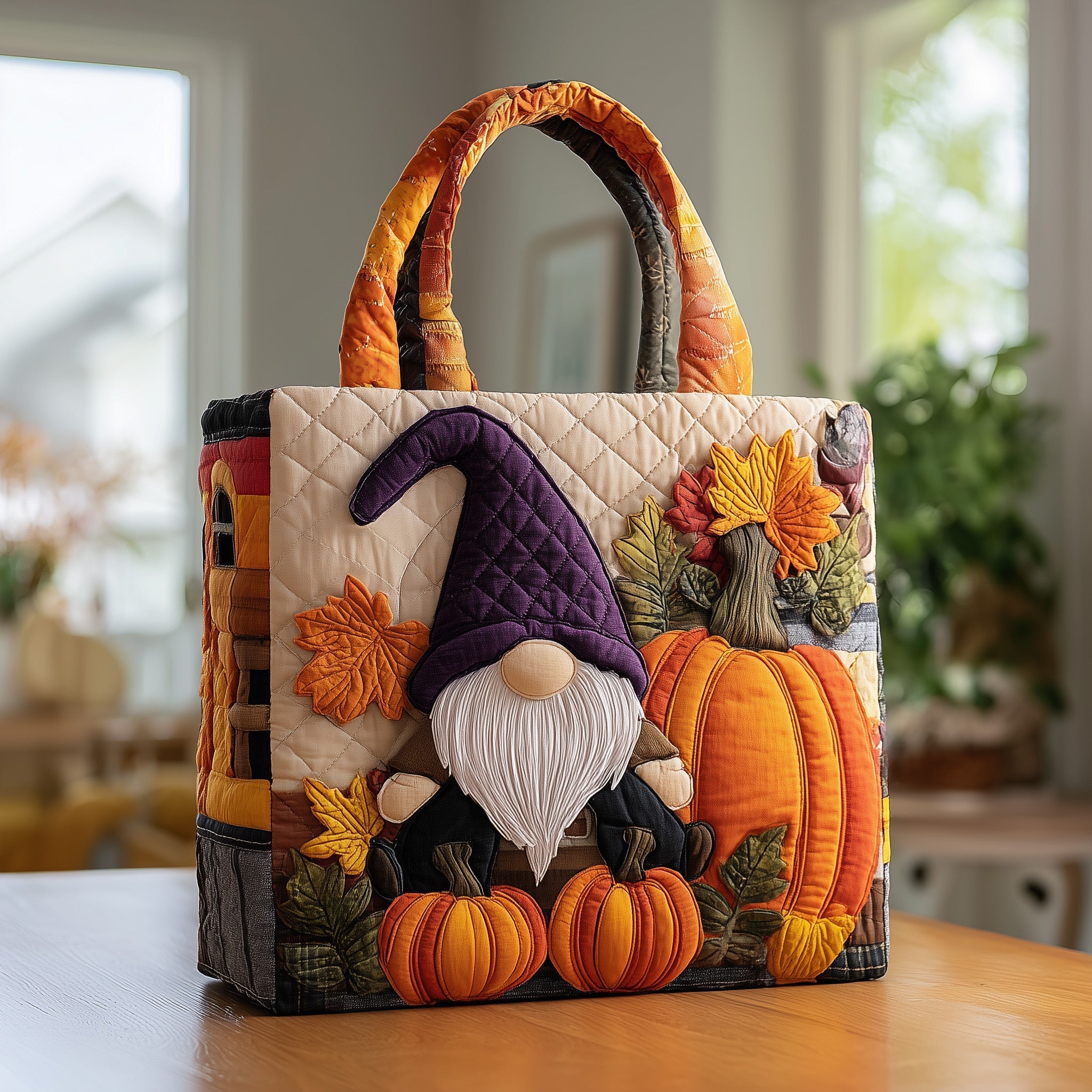 Pumpkin Gnome Quilted Tote Bag GFTONL5412