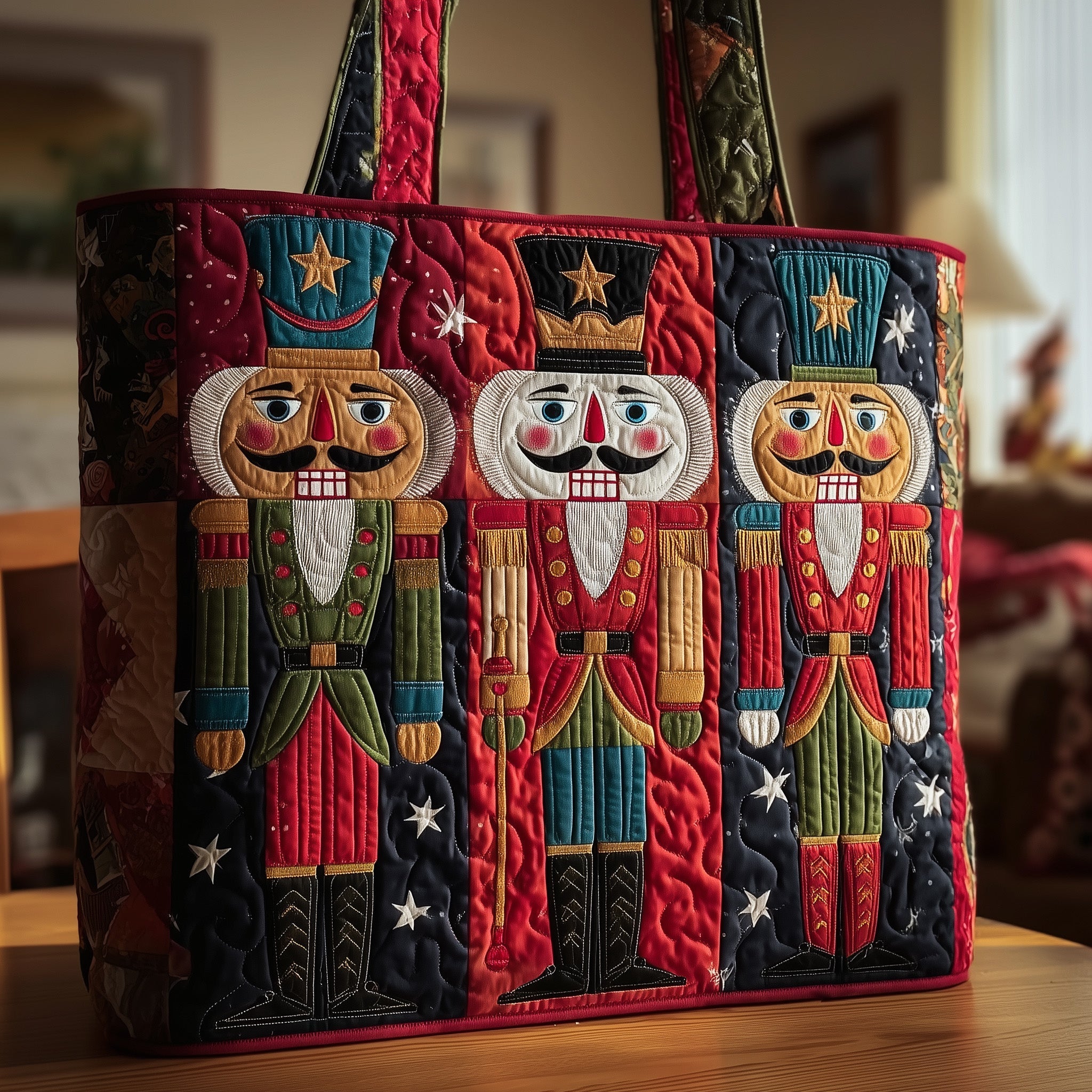 Whimiscal Nutcracker Quilted Tote Bag GFTONL5523