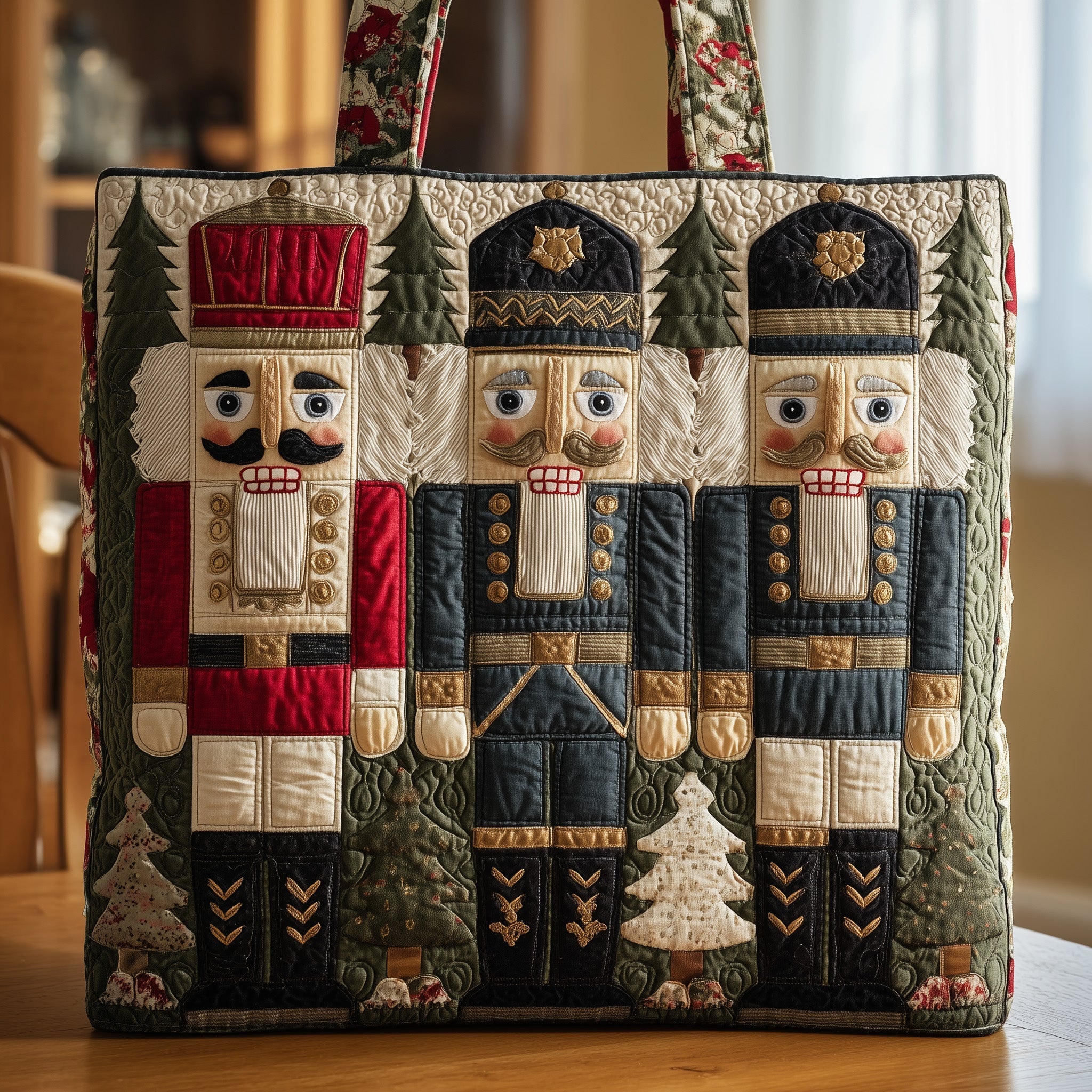 Whimiscal Nutcracker Quilted Tote Bag GFTONL5528