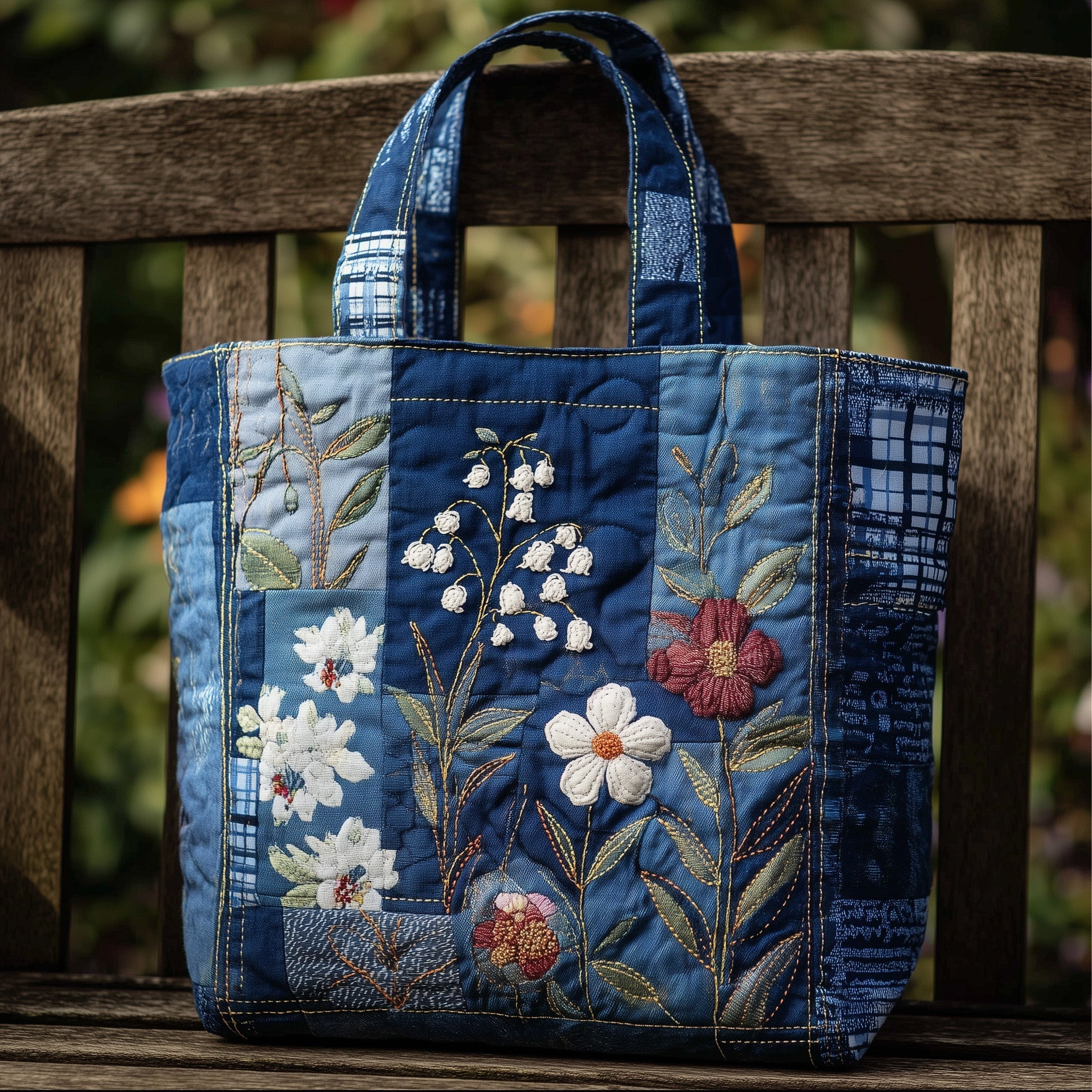 Floral Haven Quilted Tote Bag GFTONL5571