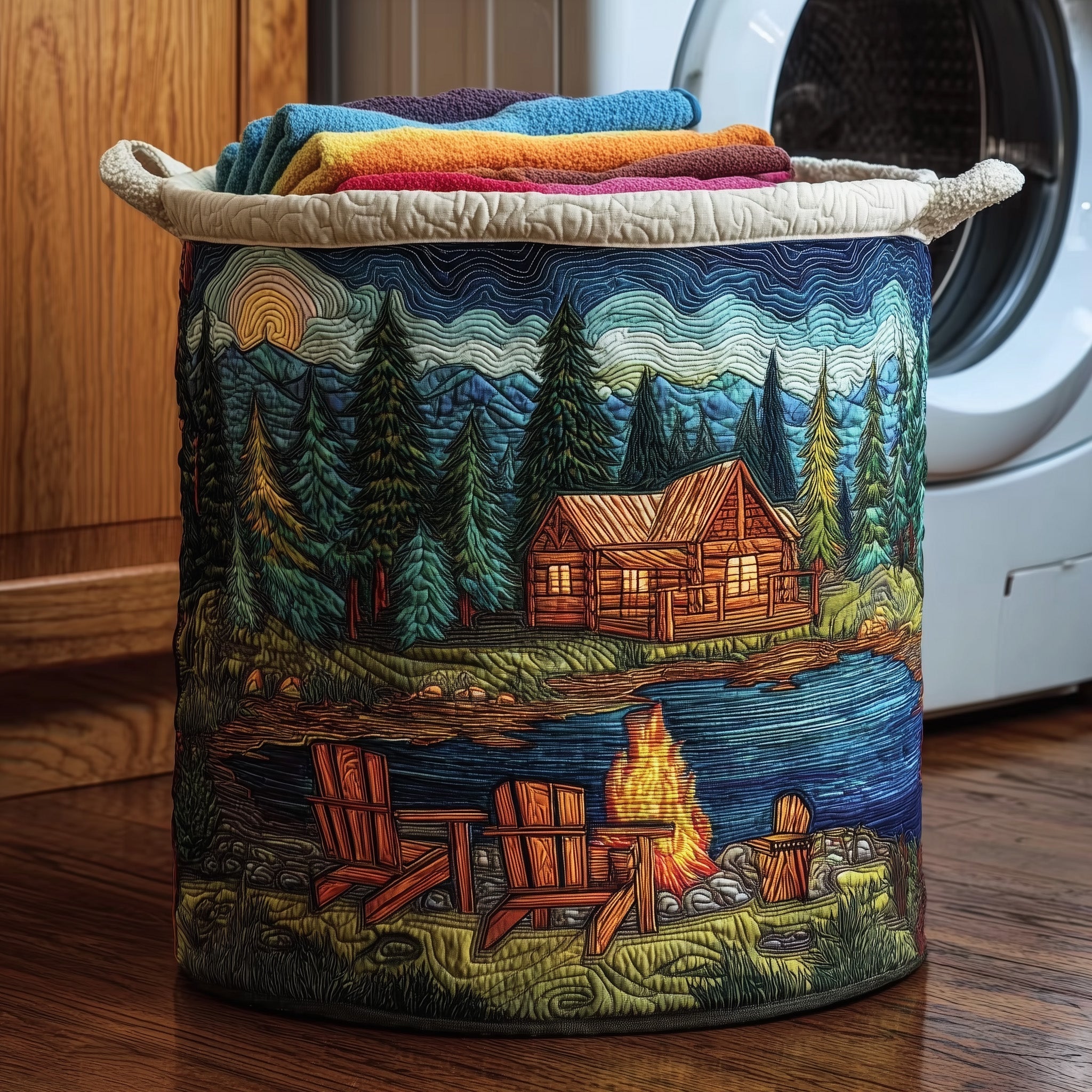 Midnight Harmony Quilted Laundry Basket GFTONL6262