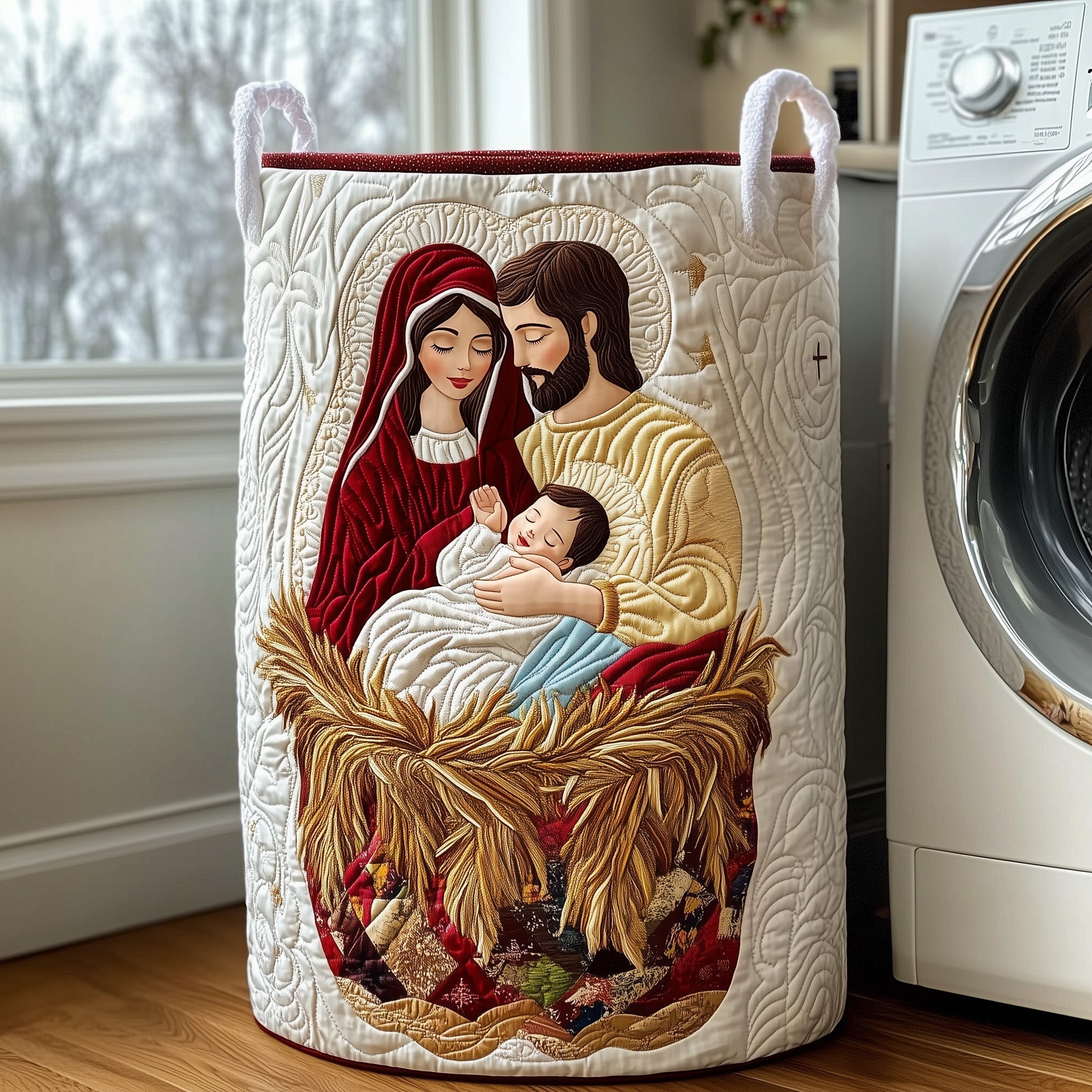 The Holy Family Quilted Laundry Basket GFTONL6274