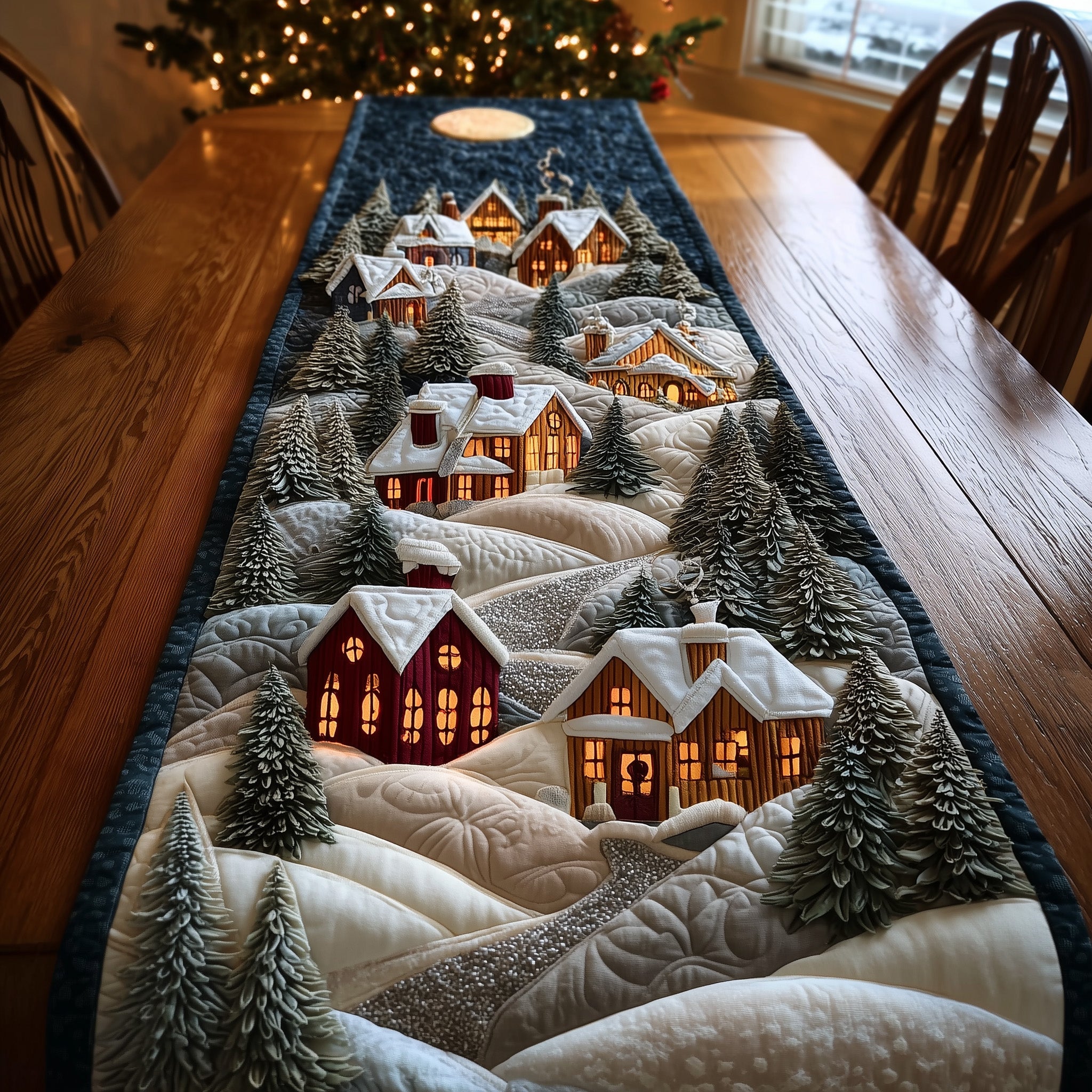 Harmony Village Quilted Table Runner GFTONL6411