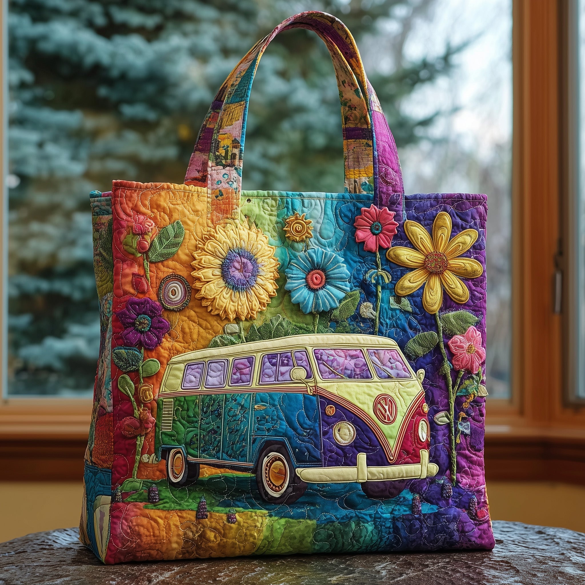 Hippie Vibe Quilted Tote Bag GFTONL6789