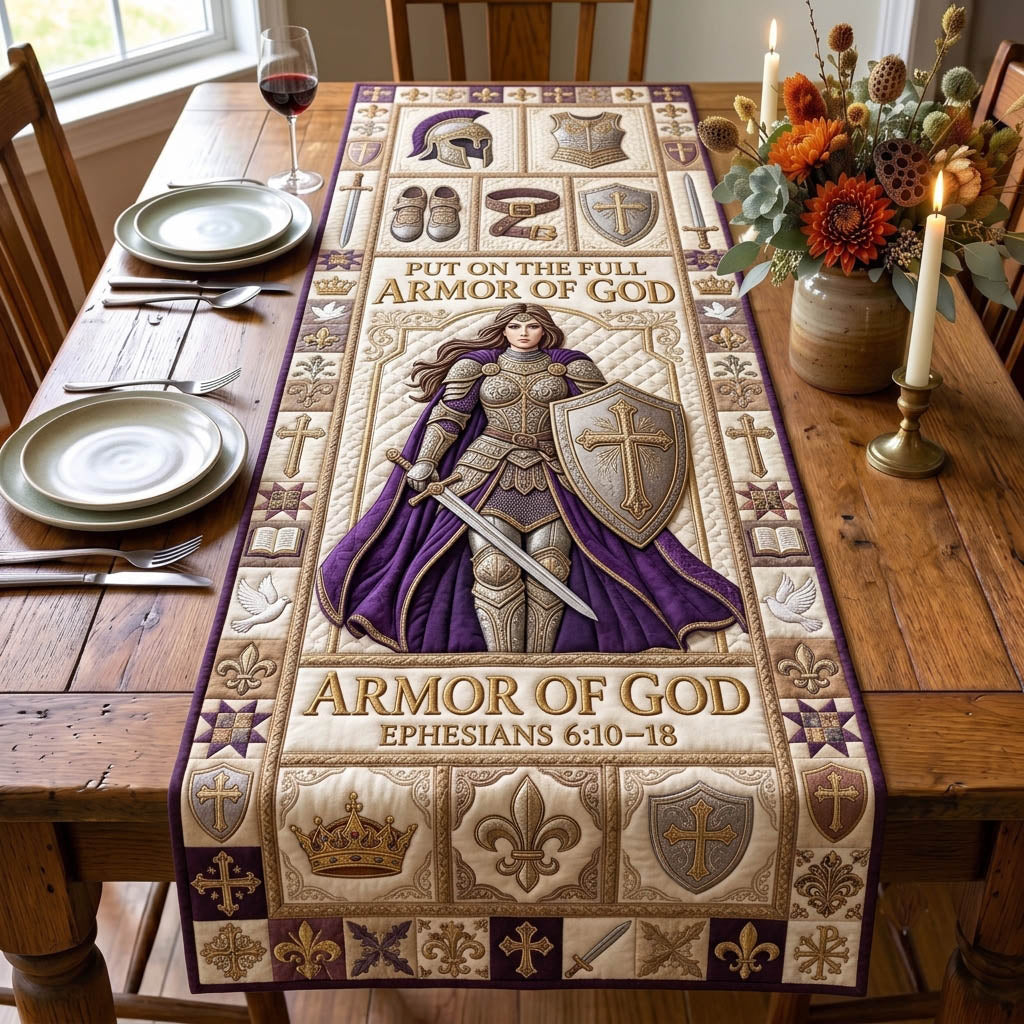 Armor Of God Quilted Table Runner GFTONMU1294