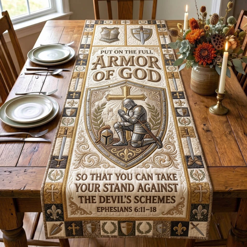 Armor Of God Quilted Table Runner GFTONMU1296