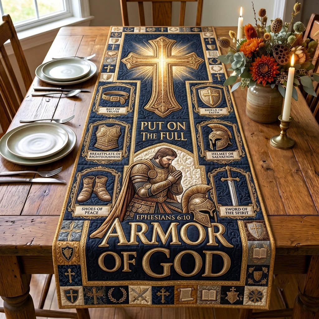 Armor Of God Quilted Table Runner GFTONMU1297
