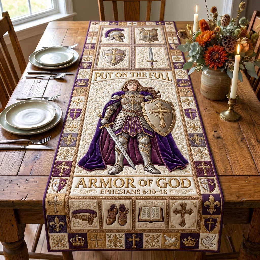 Armor Of God Quilted Table Runner GFTONMU1298