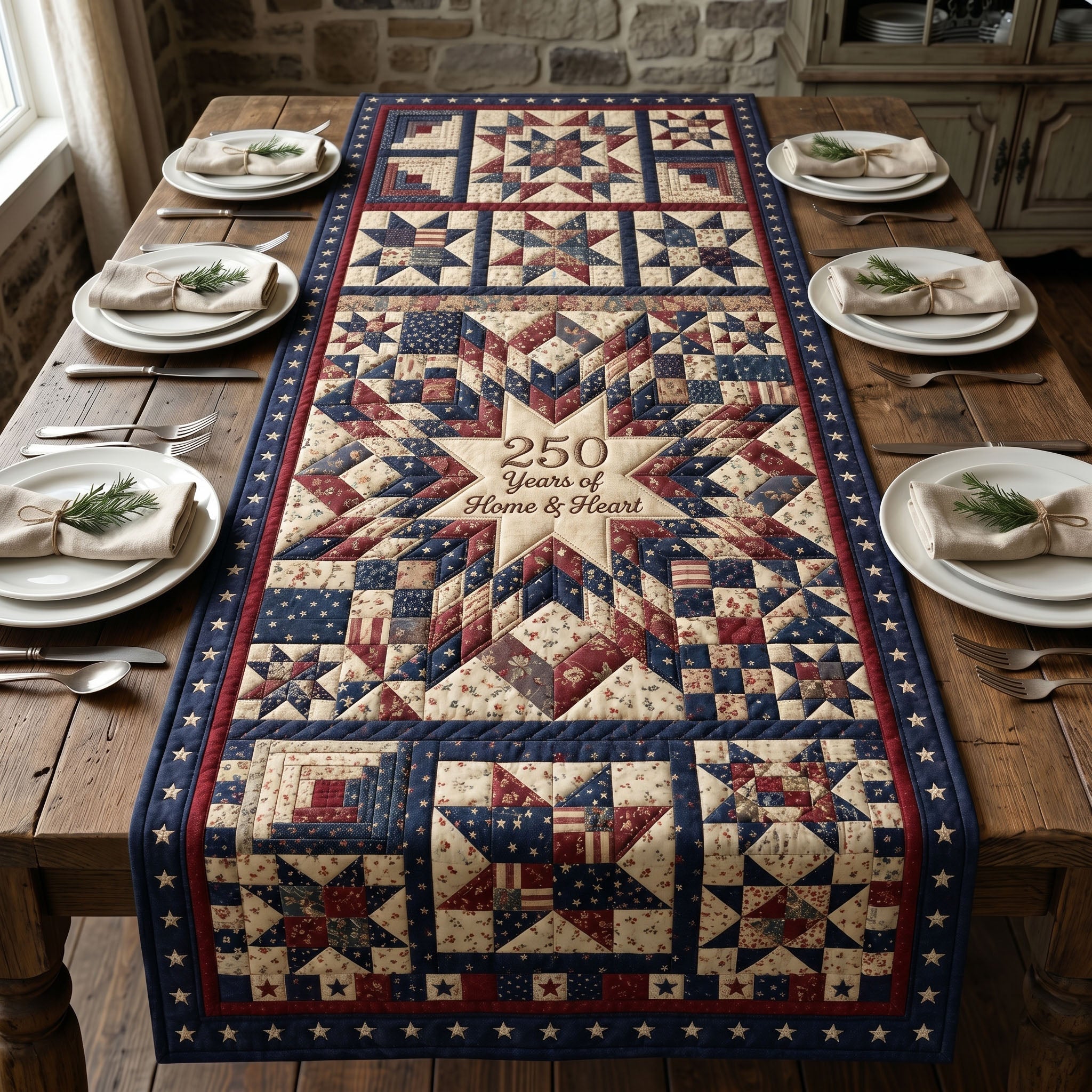 Heritage Patch Quilted Table Runner GFTONMU216
