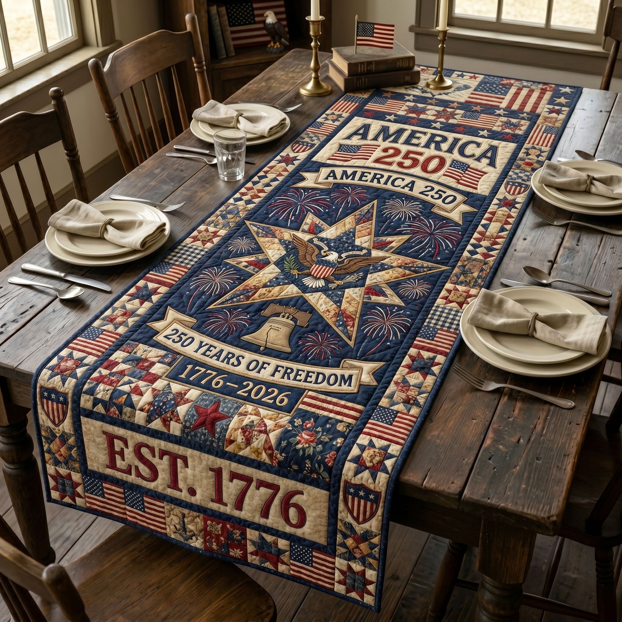 Heritage Patch Quilted Table Runner GFTONMU219