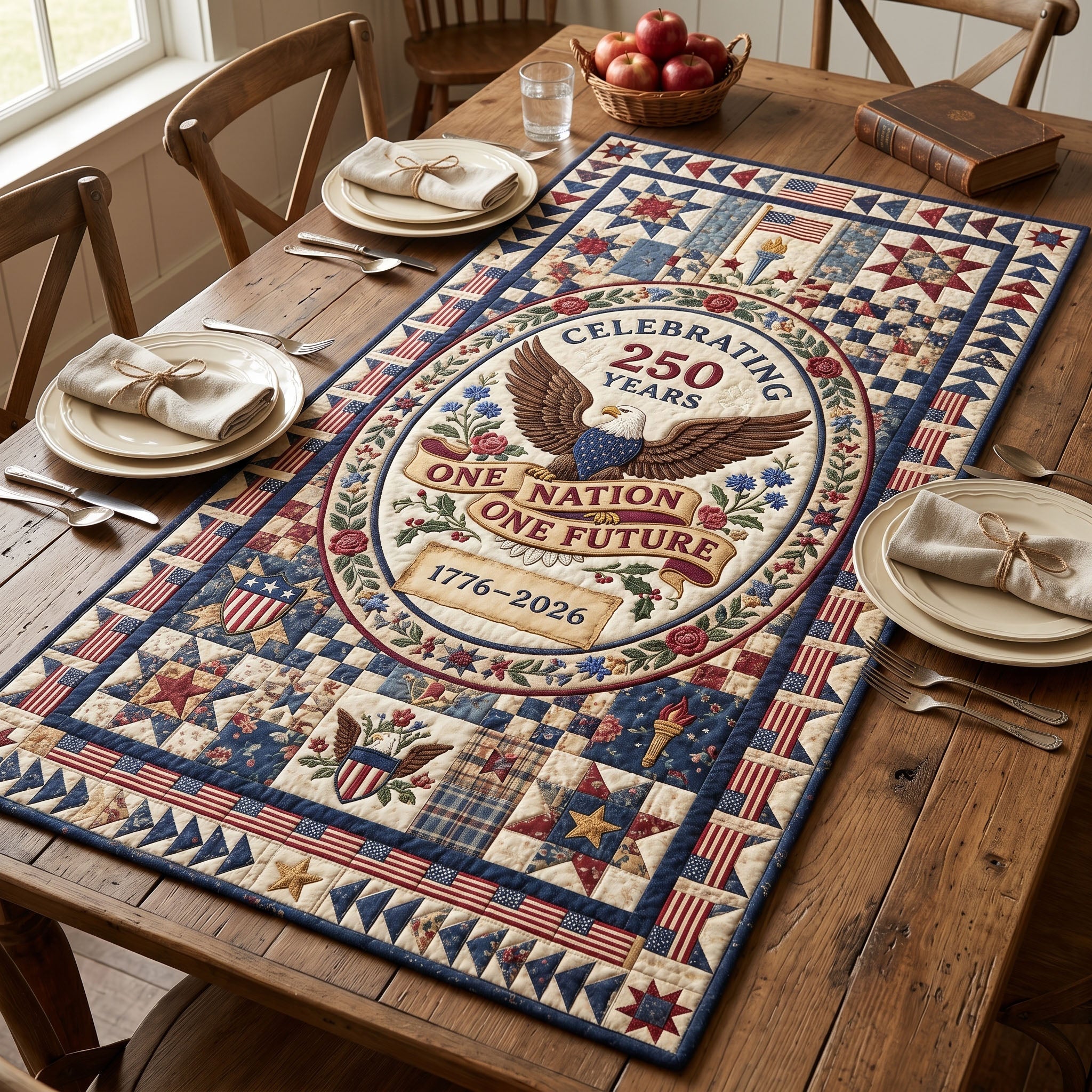 Heritage Patch Quilted Table Runner GFTONMU225
