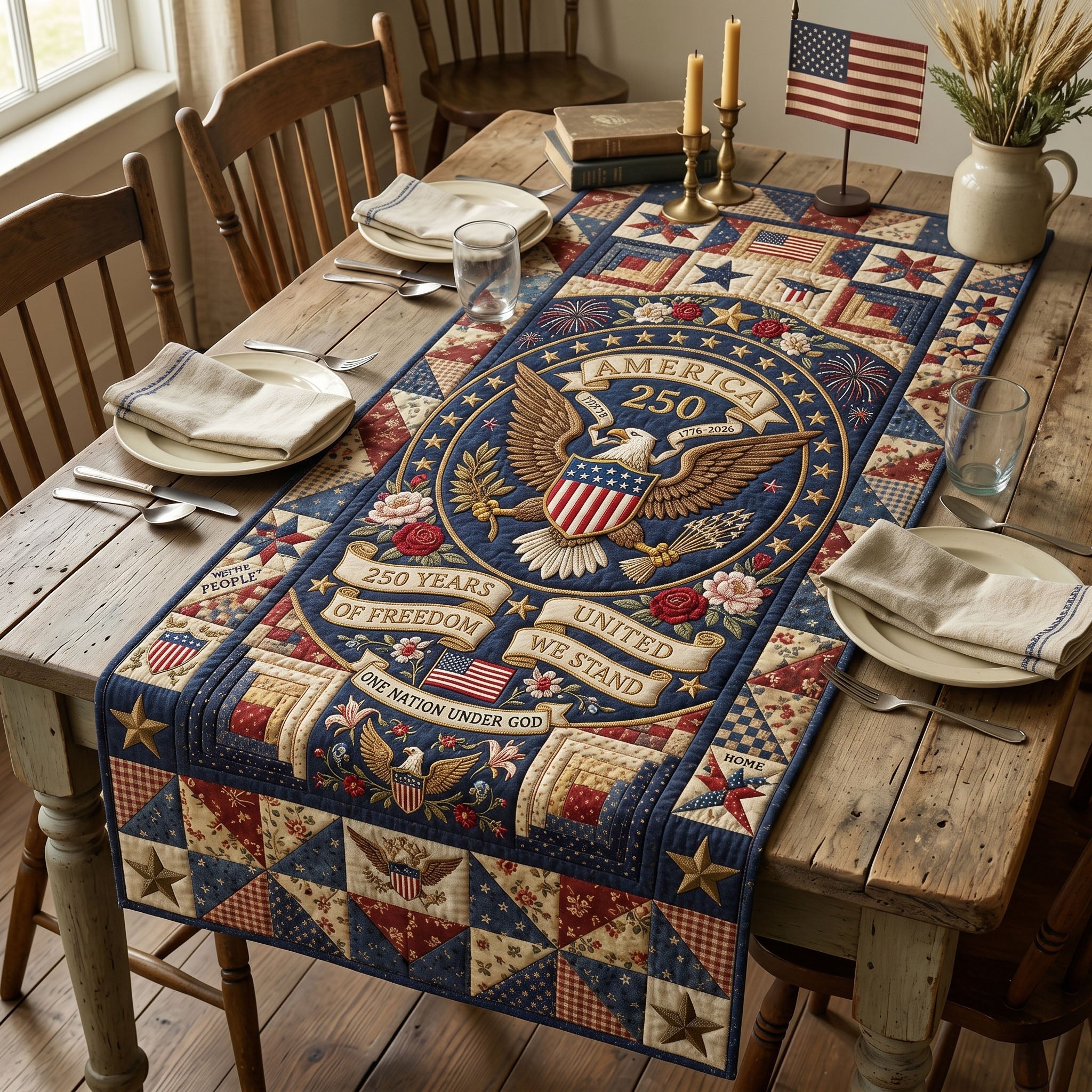 Heritage Patch Quilted Table Runner GFTONMU227