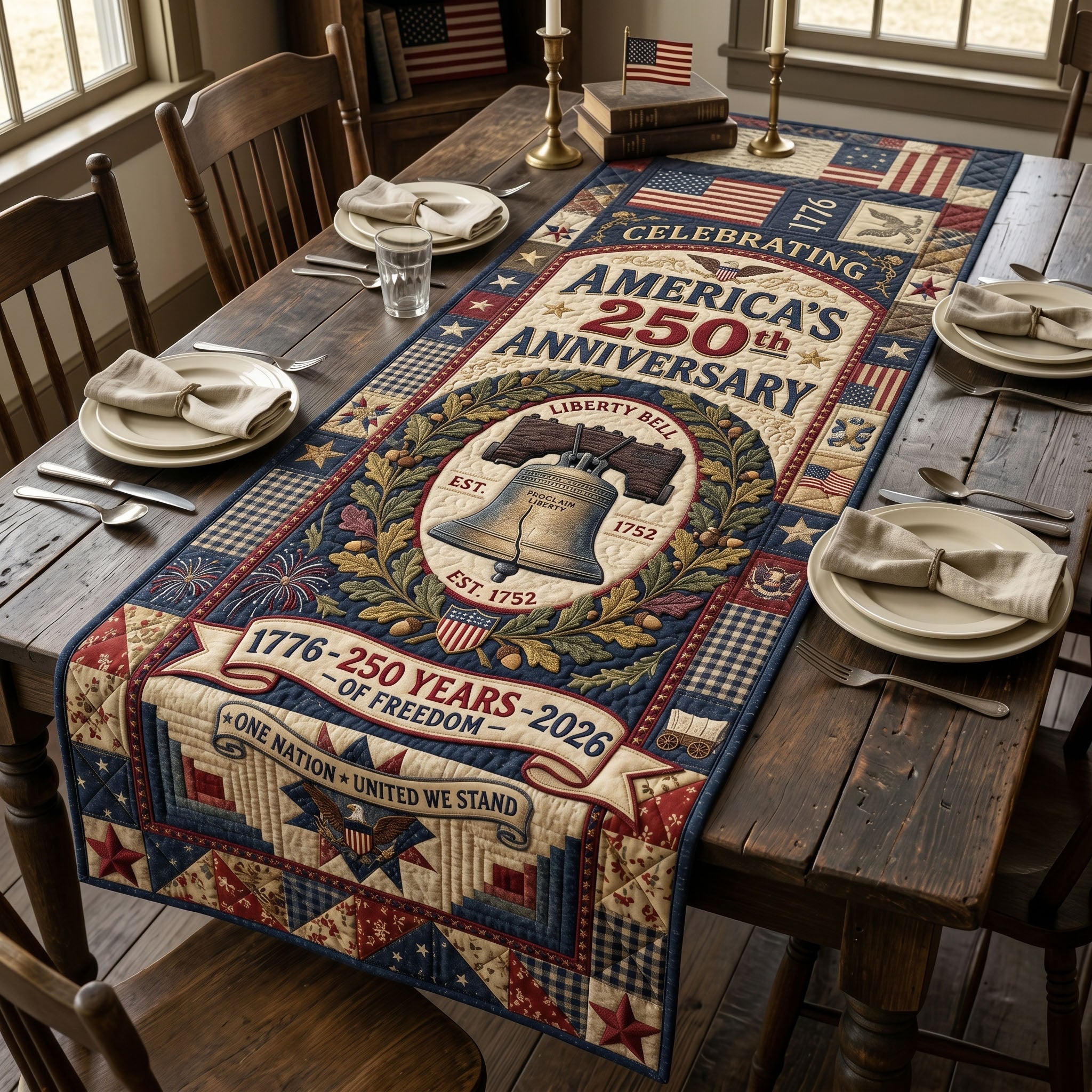 Heritage Patch Quilted Table Runner GFTONMU228