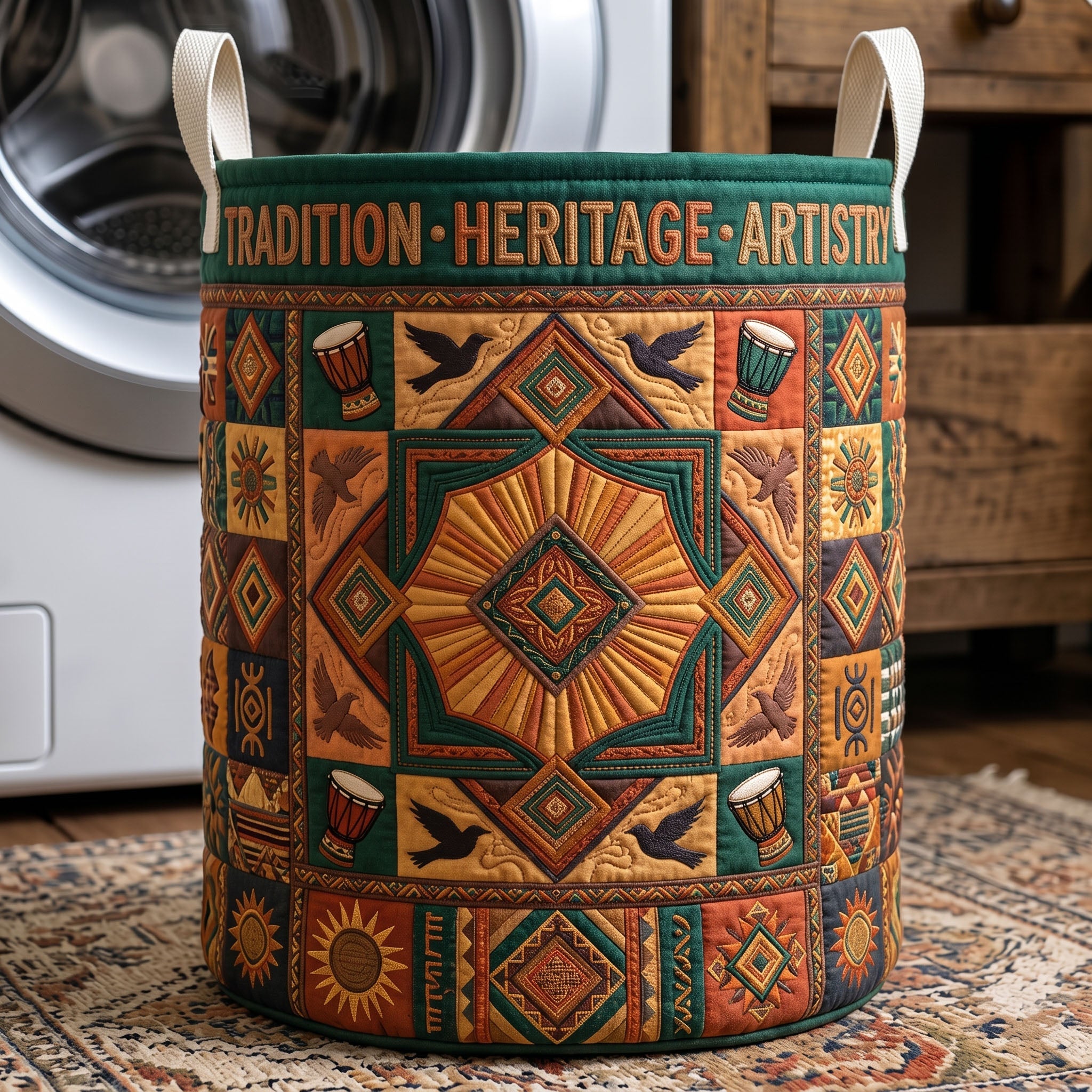 Juneteenth Freedom Quilted Laundry Basket GFTONMU472