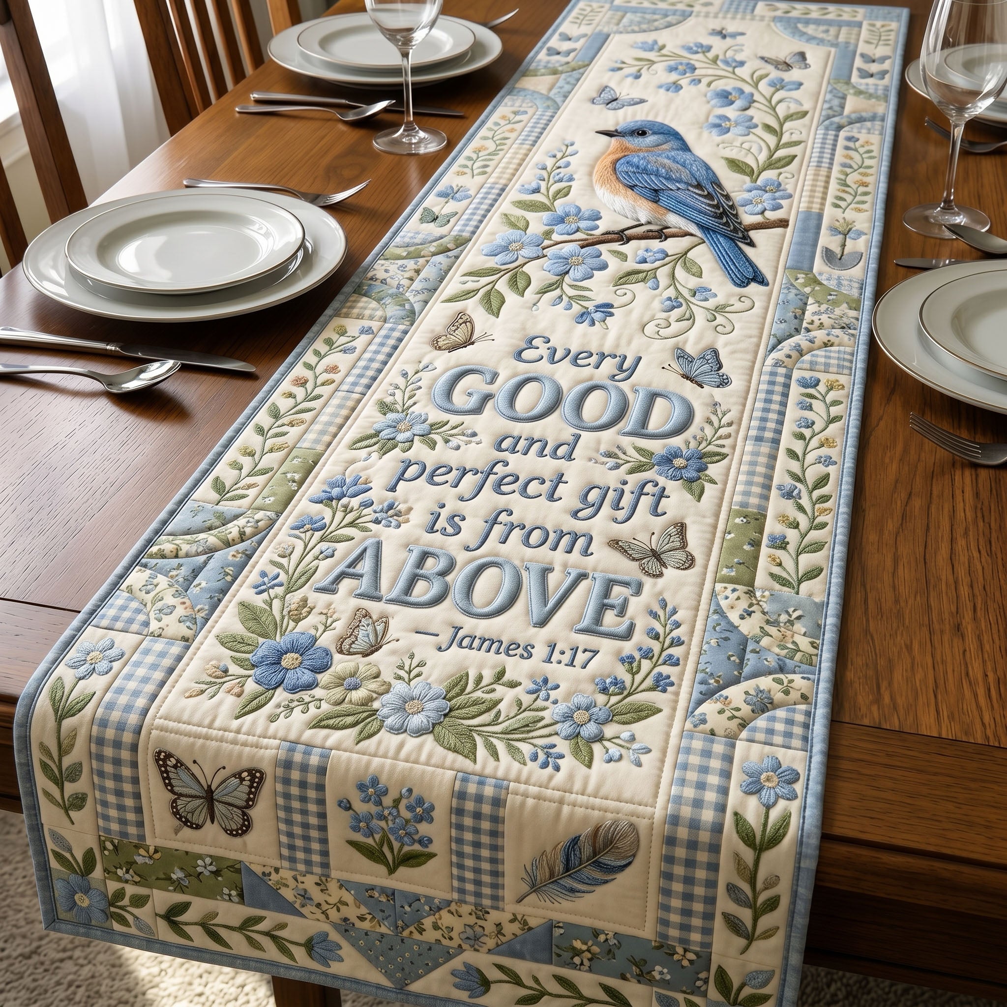 Christian Faith Quilted Table Runner GFTONMU501