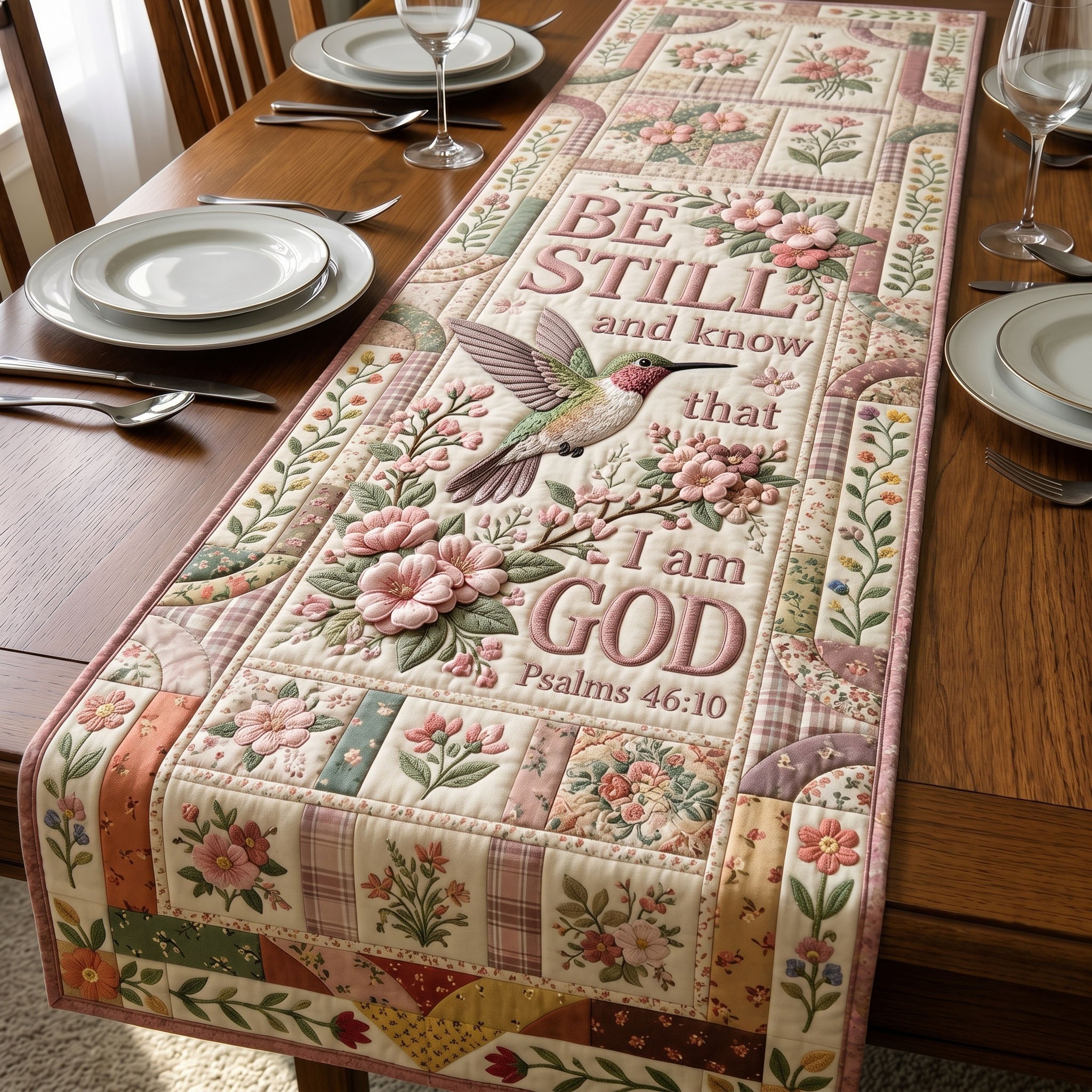 Christian Faith Quilted Table Runner GFTONMU502