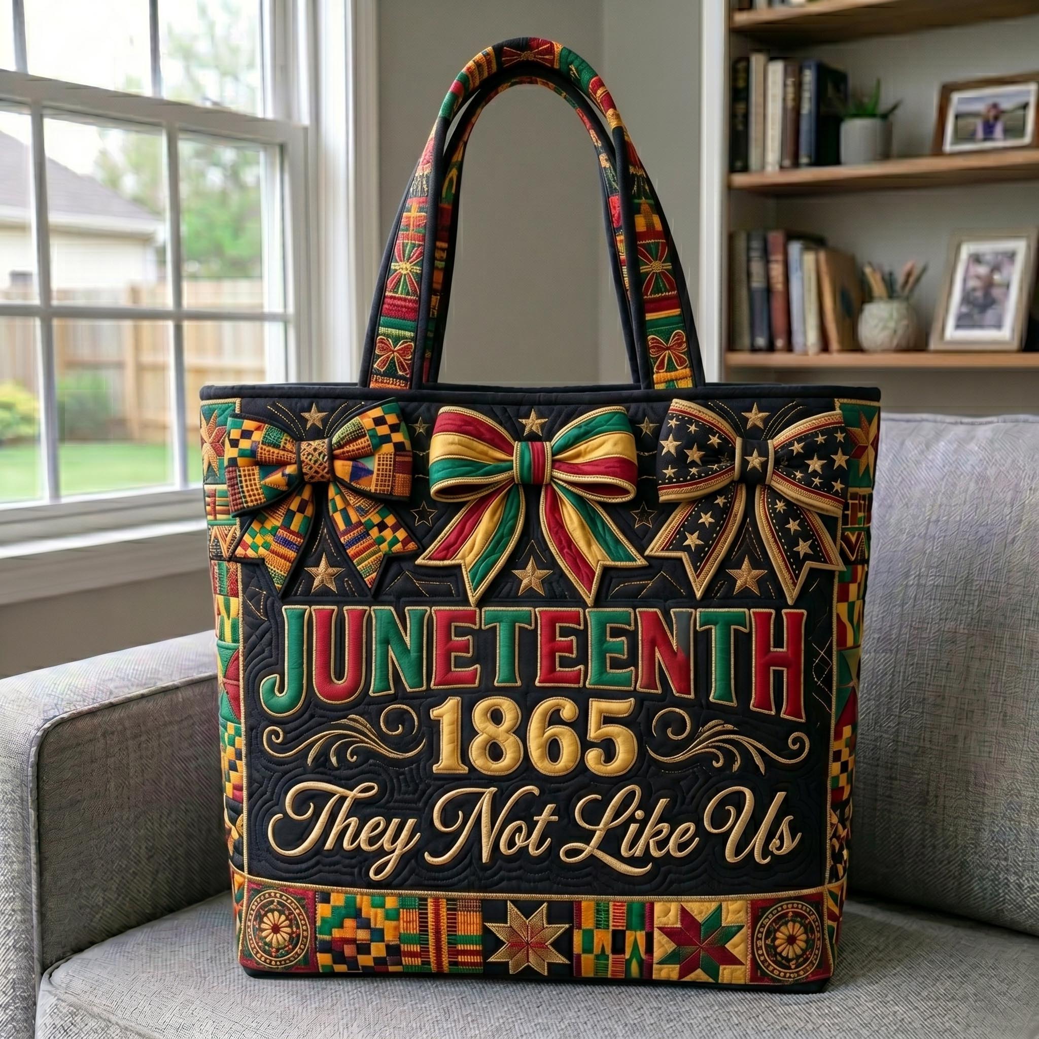 They Not Like Us Quilted Tote Bag GFTONMU539