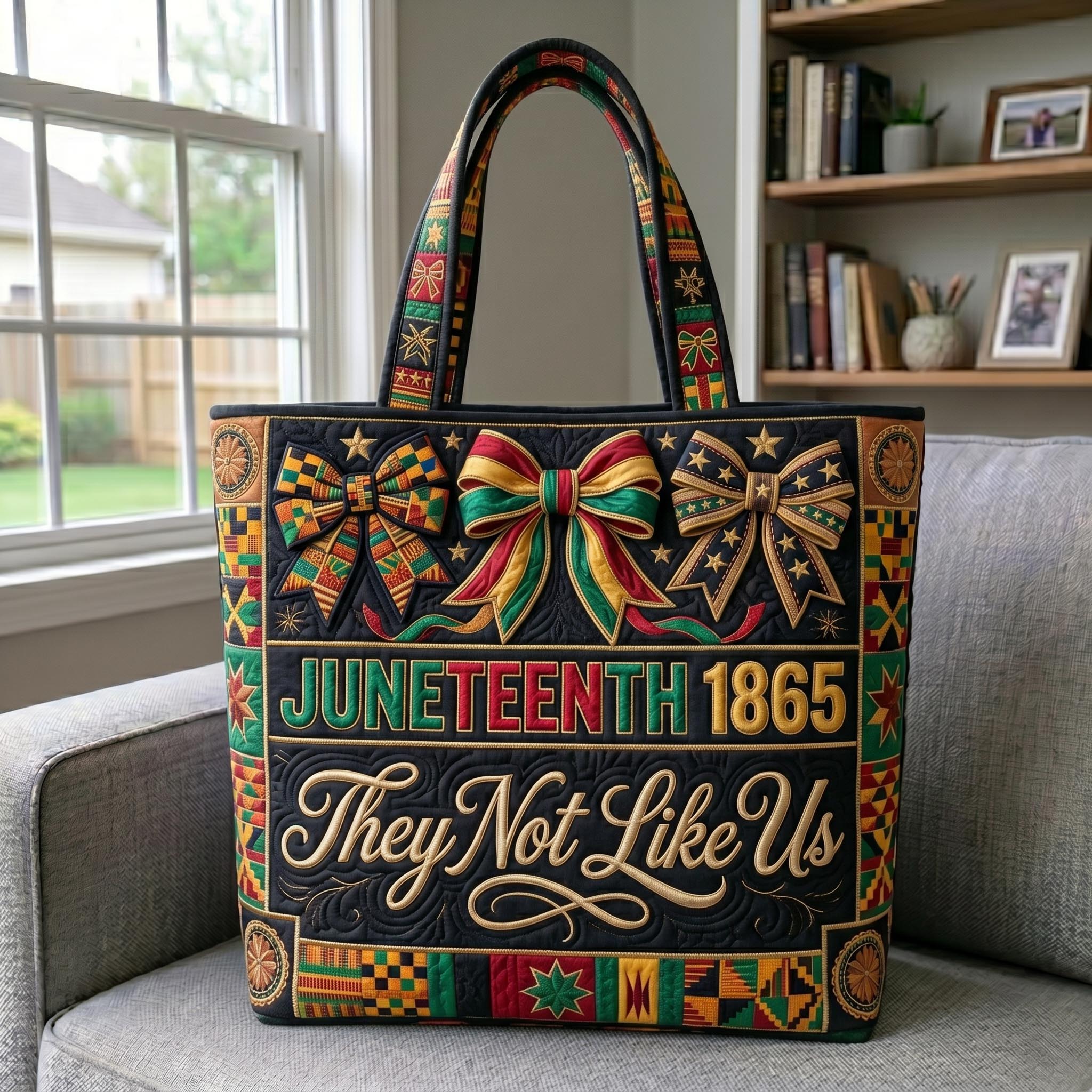 They Not Like Us Quilted Tote Bag GFTONMU543
