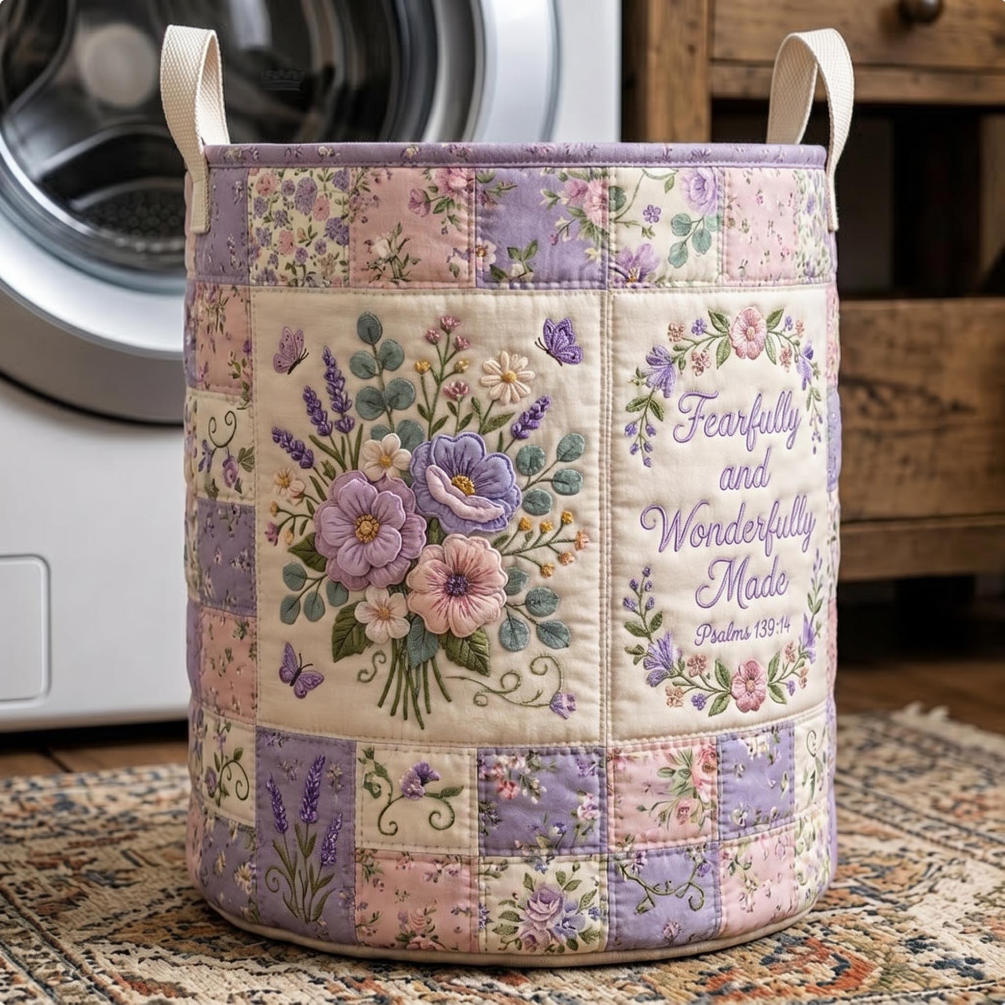 Christian Faith Quilted Laundry Basket GFTONMU553