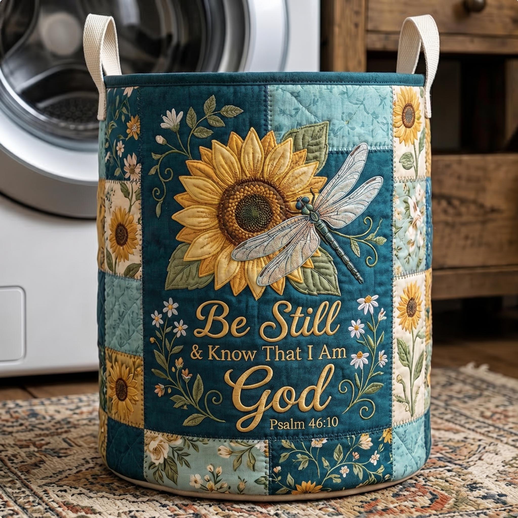 Christian Faith Quilted Laundry Basket GFTONMU557