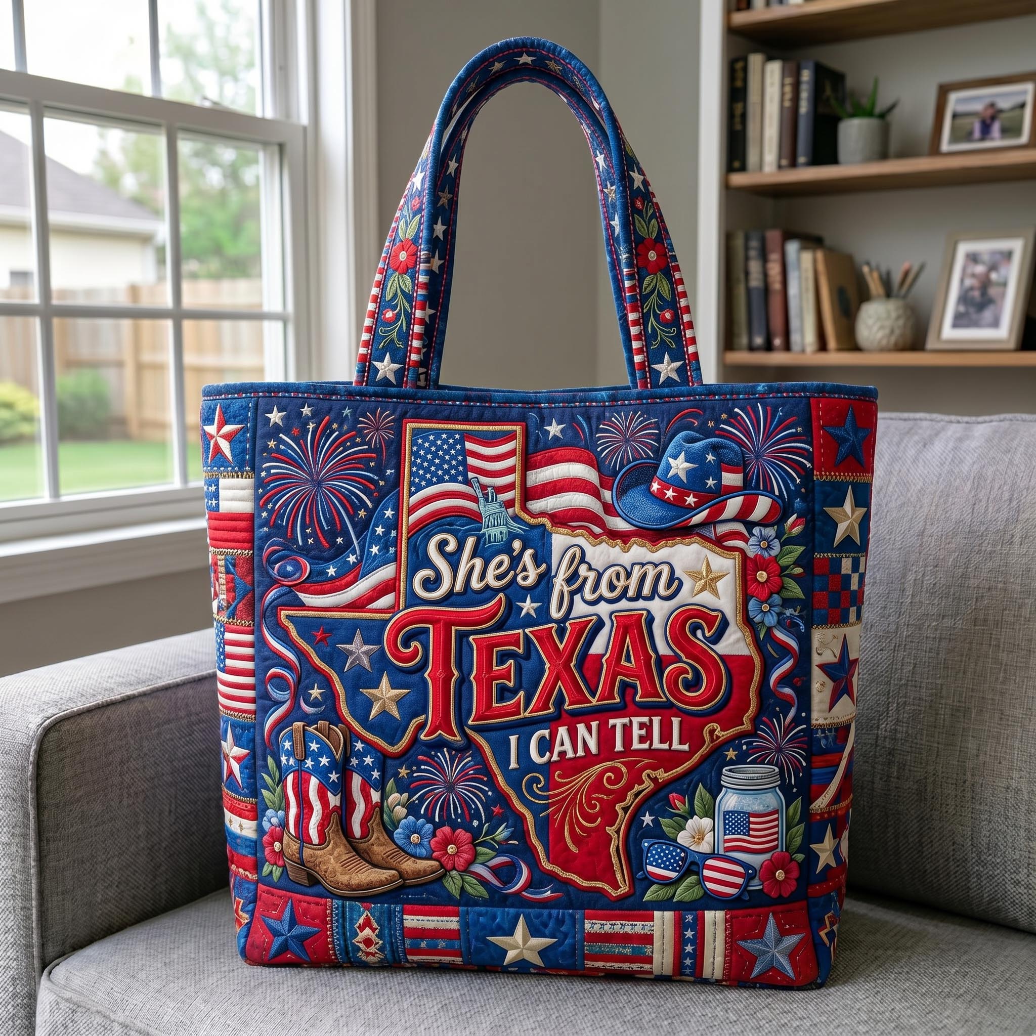 Texas Pride Quilted Tote Bag GFTONMU673