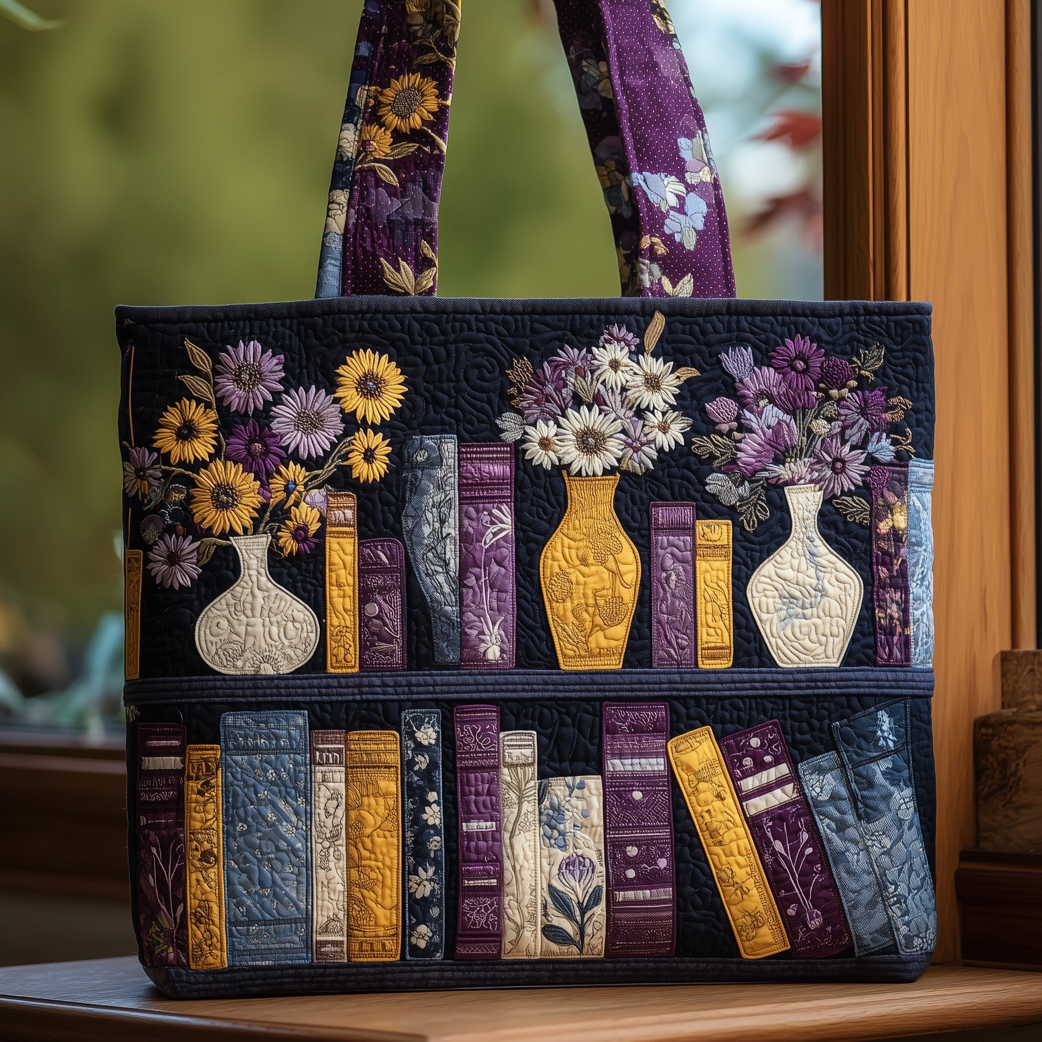 Charming Library Quilted Tote Bag GFTONT2065