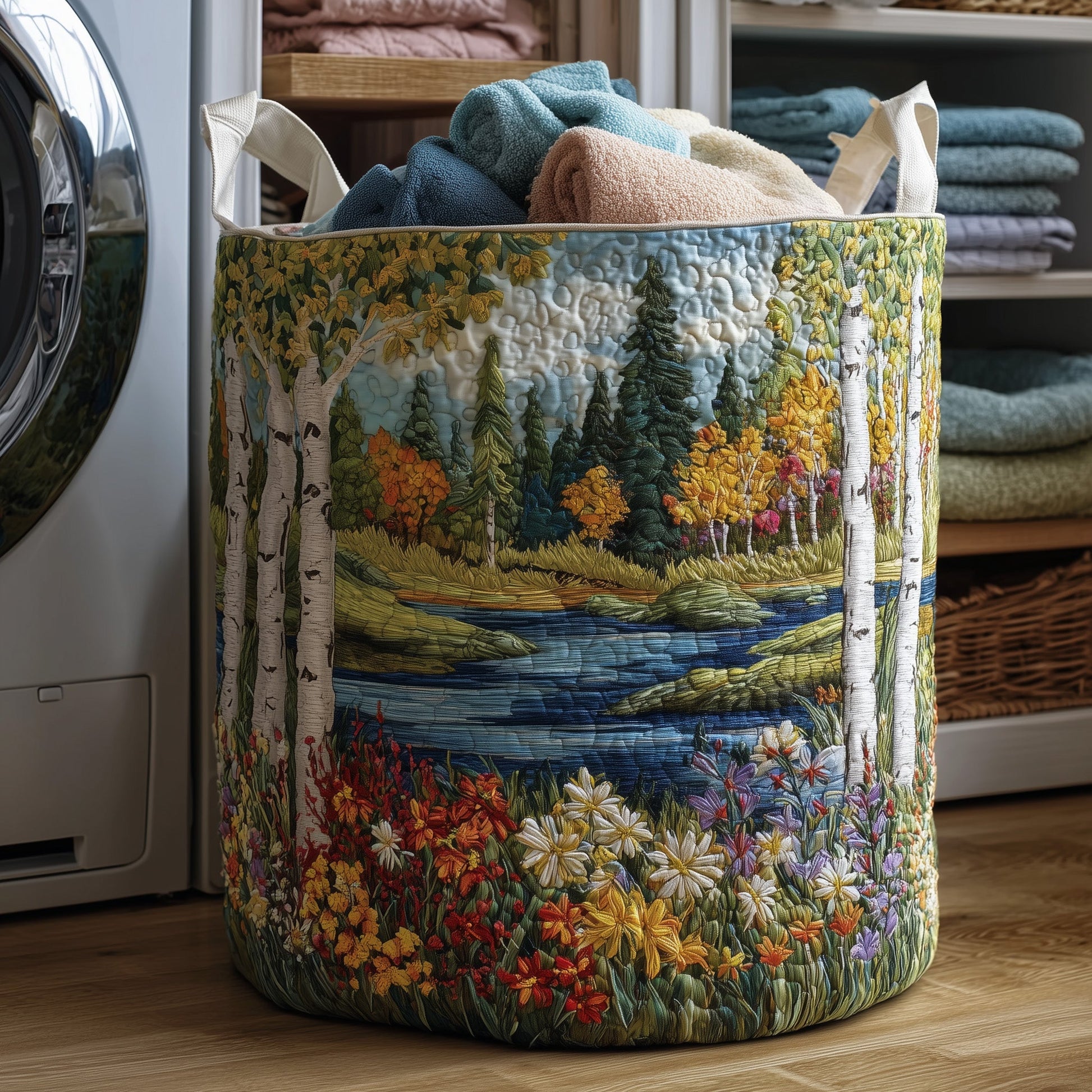 Birch Forest QuiltedLaundry Basket GFTONT2785