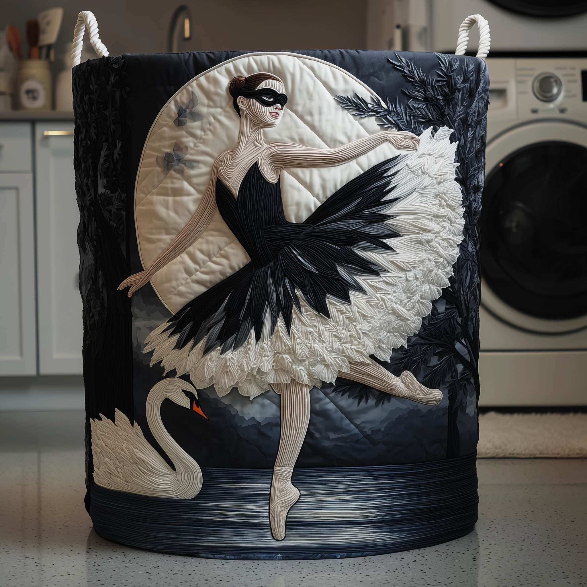 Swan Ballerina Quilted Laundry Basket GFTONT4908