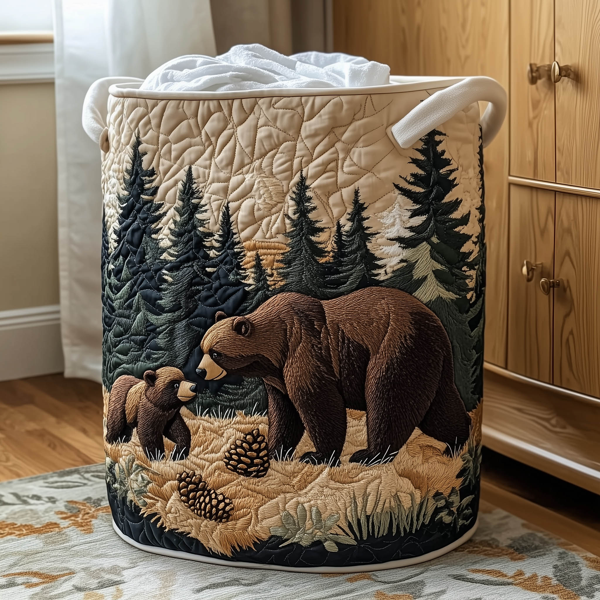 Wildlife Walk Quilted Laundry Basket GFTONT5828
