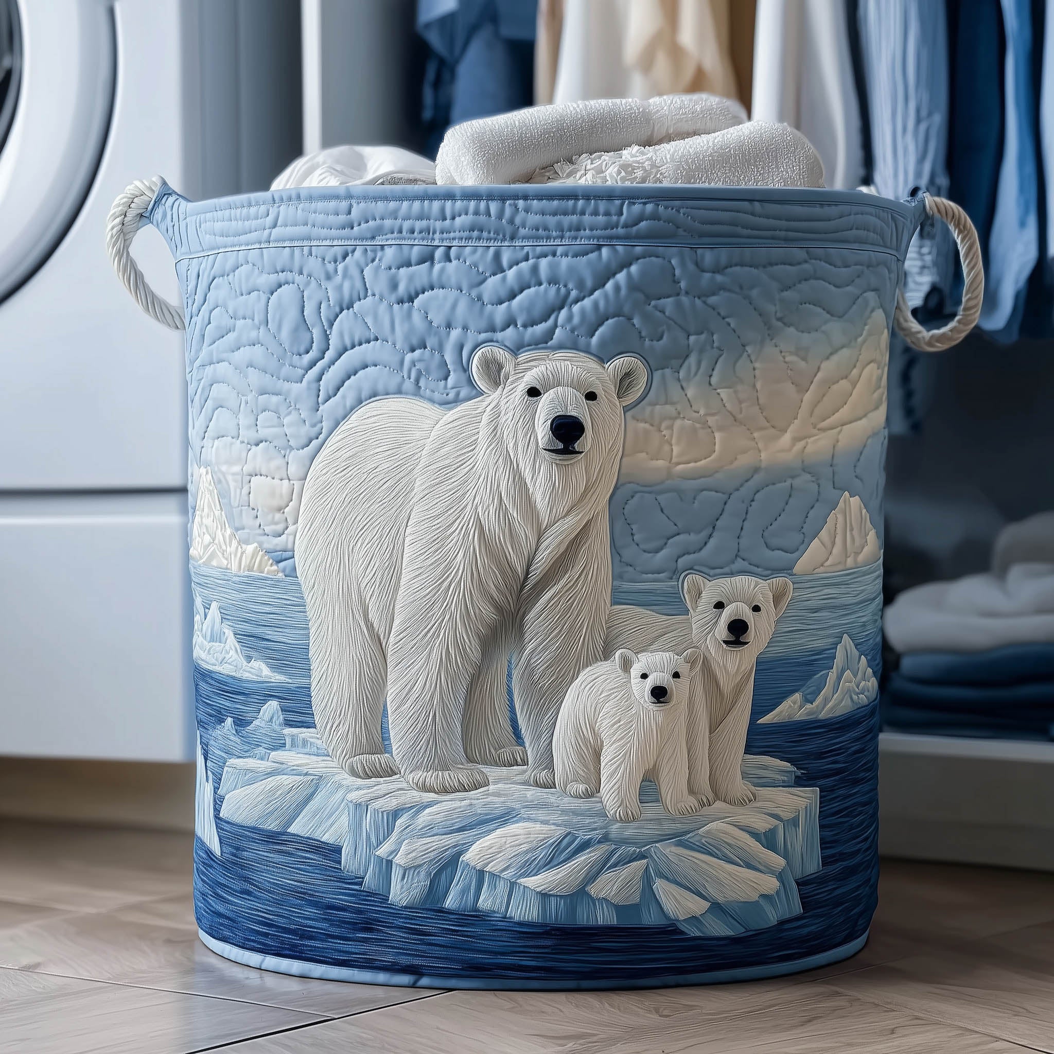 Polar Cub Quilted Laundry Basket GFTONT5829