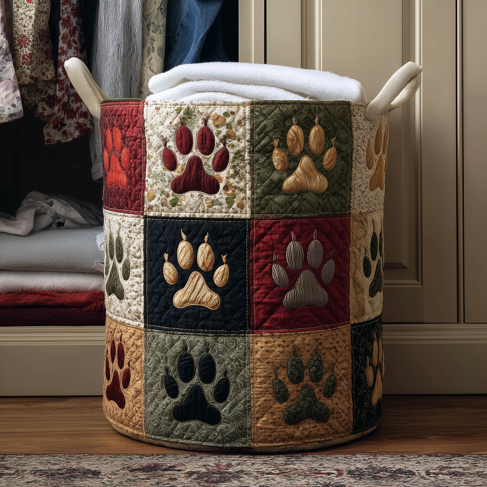 Mystic Bear Quilted Laundry Basket GFTONT5831