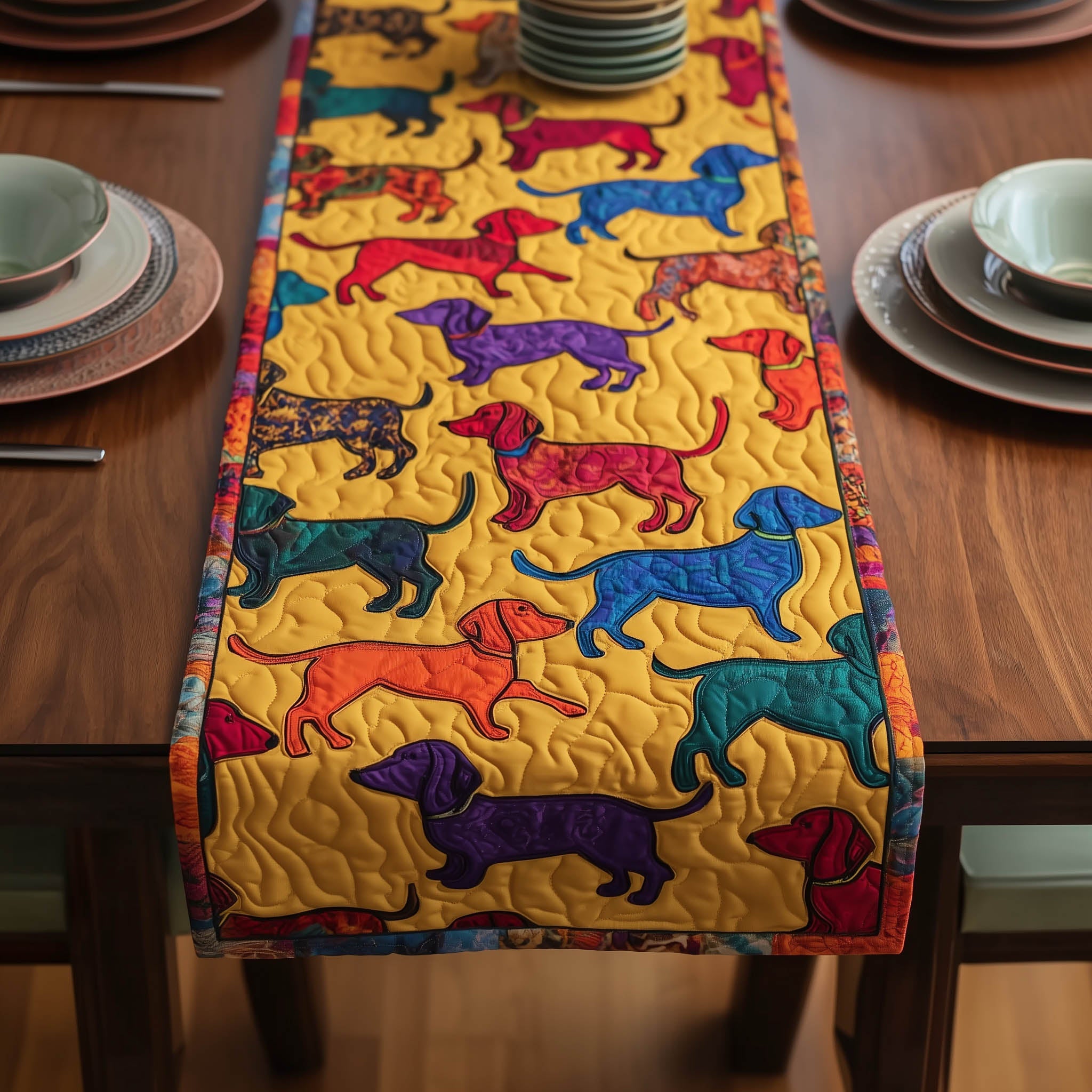Wiener Gang Quilted Table Runner GFTONT5893