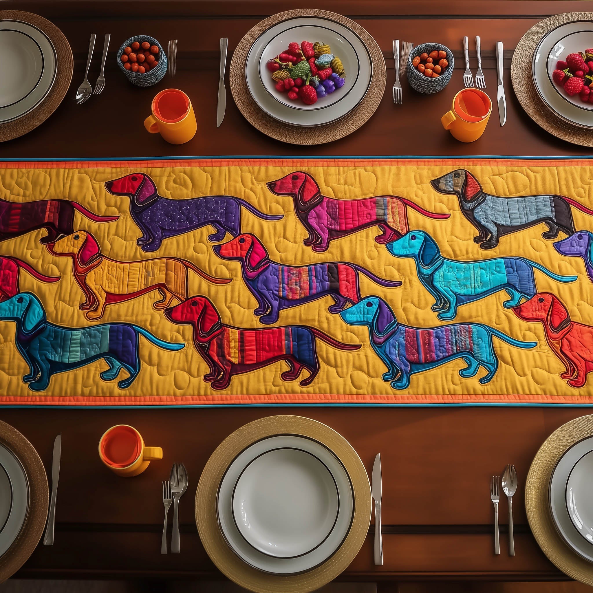 Wiener Gang Quilted Table Runner GFTONT5894