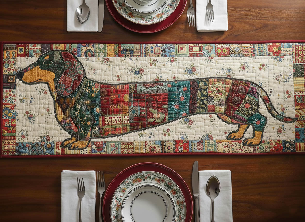 Adorable Dachshund Quilted Table Runner GFTONT5897