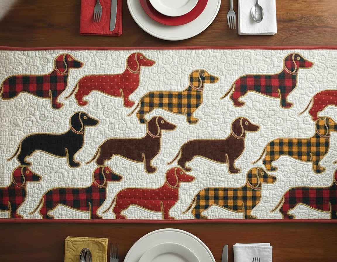 Dachshund Paw Quilted Table Runner GFTONT5900