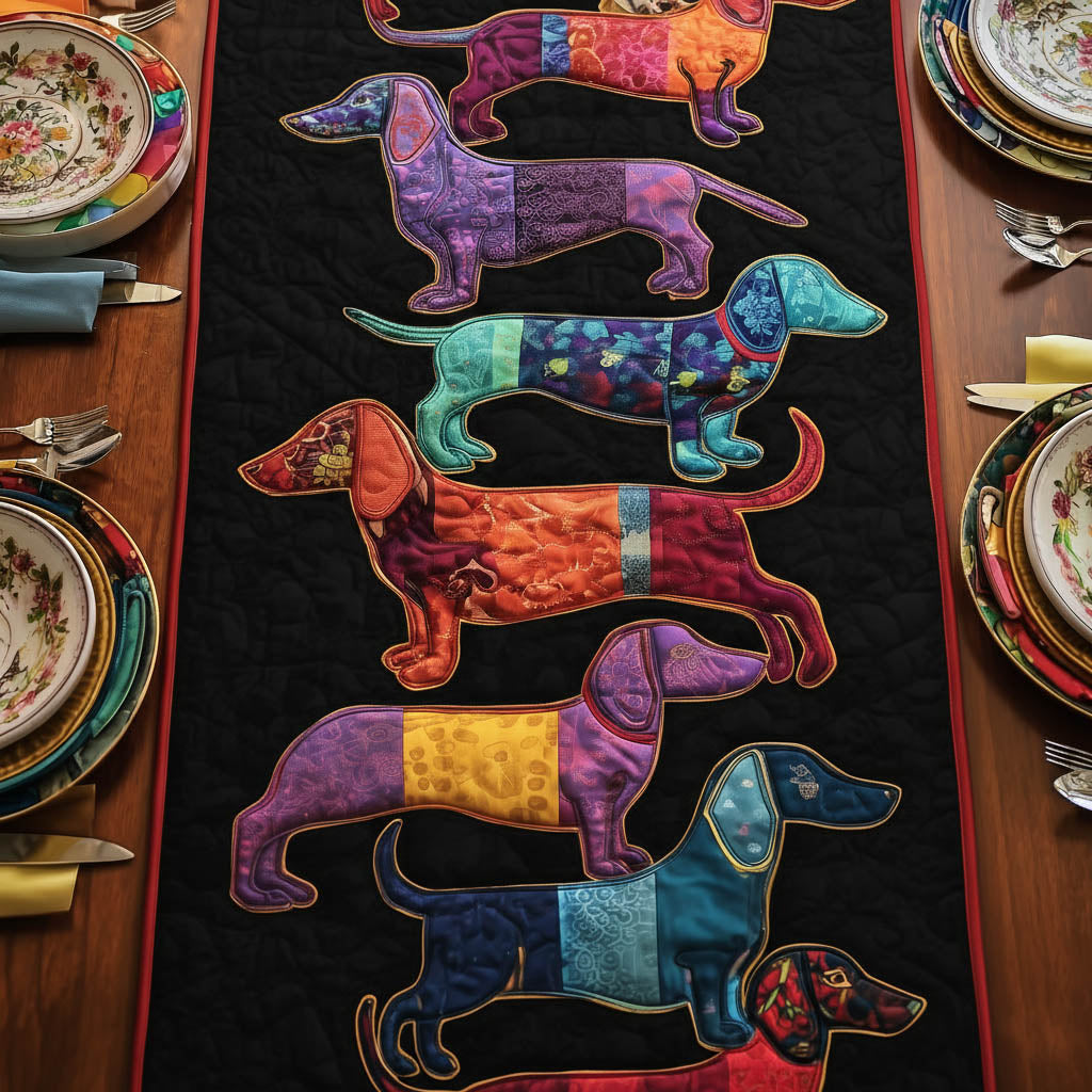Dachshund Paw Quilted Table Runner GFTONT5901