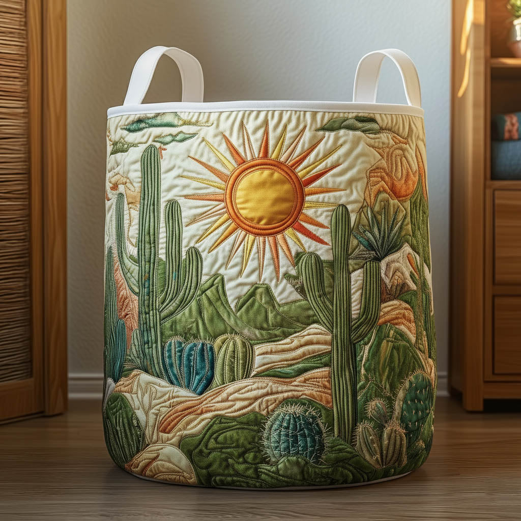 Cactus Sunset Quilted Laundry Basket GFTONT6042