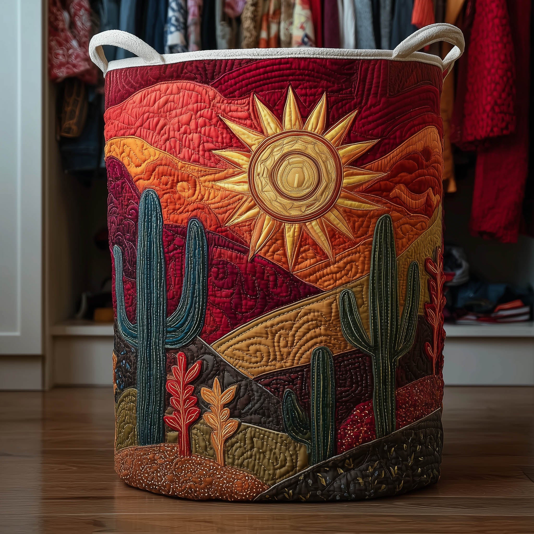 Cactus Road Quilted Laundry Basket GFTONT6046