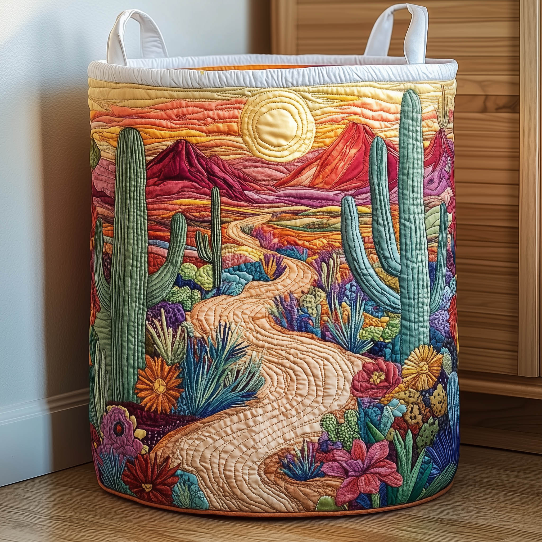 Cactus Road Quilted Laundry Basket GFTONT6048