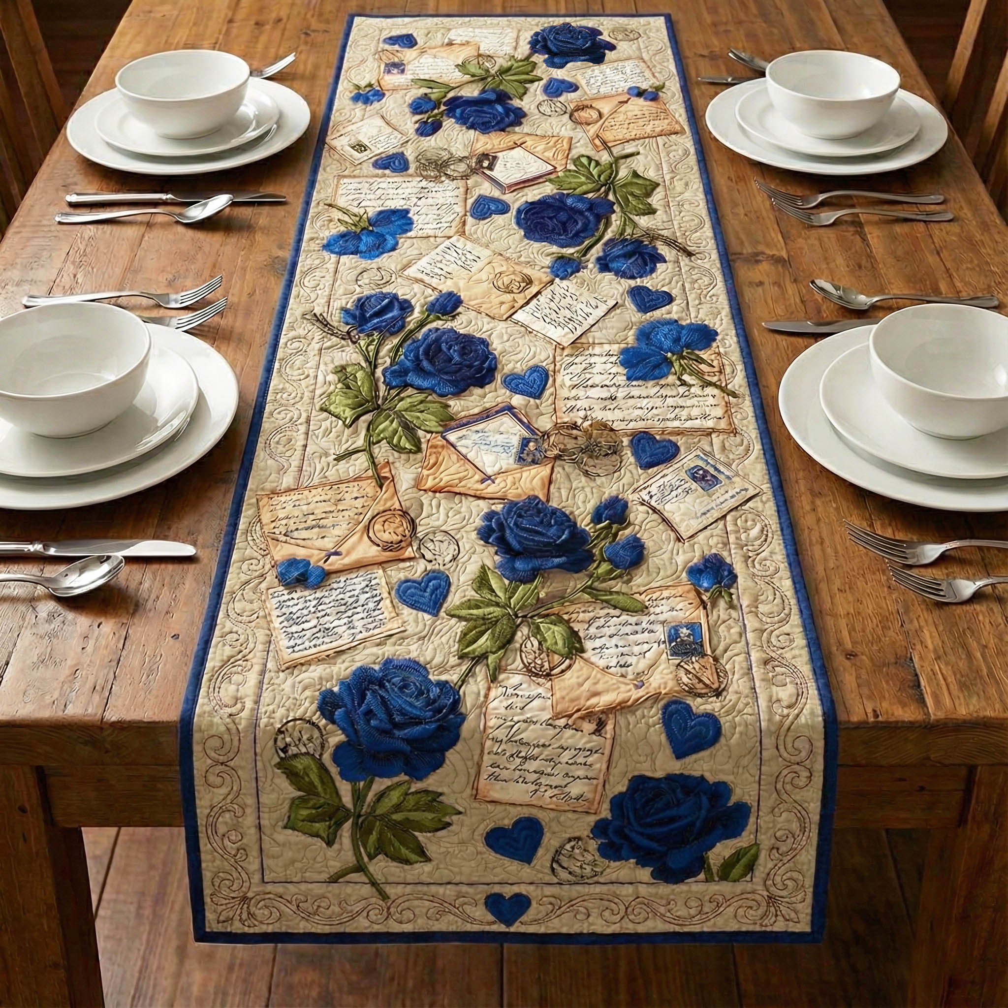 Love Letter Quilted Table Runner GFTONT6231